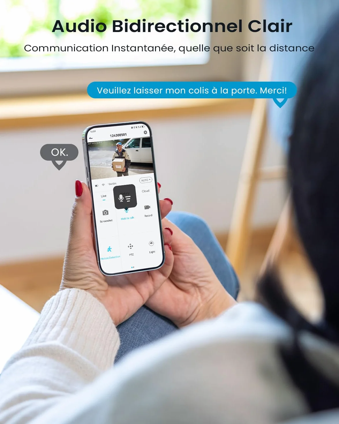 ieGeek 2K Camera Surveillance WiFi Exterieure sans Fil Solaire avec Panneau Solaire Amovible，360° Panoramique PTZ, Vision Nocturne Couleur, Détection Humaine PIR，Sirène，S5