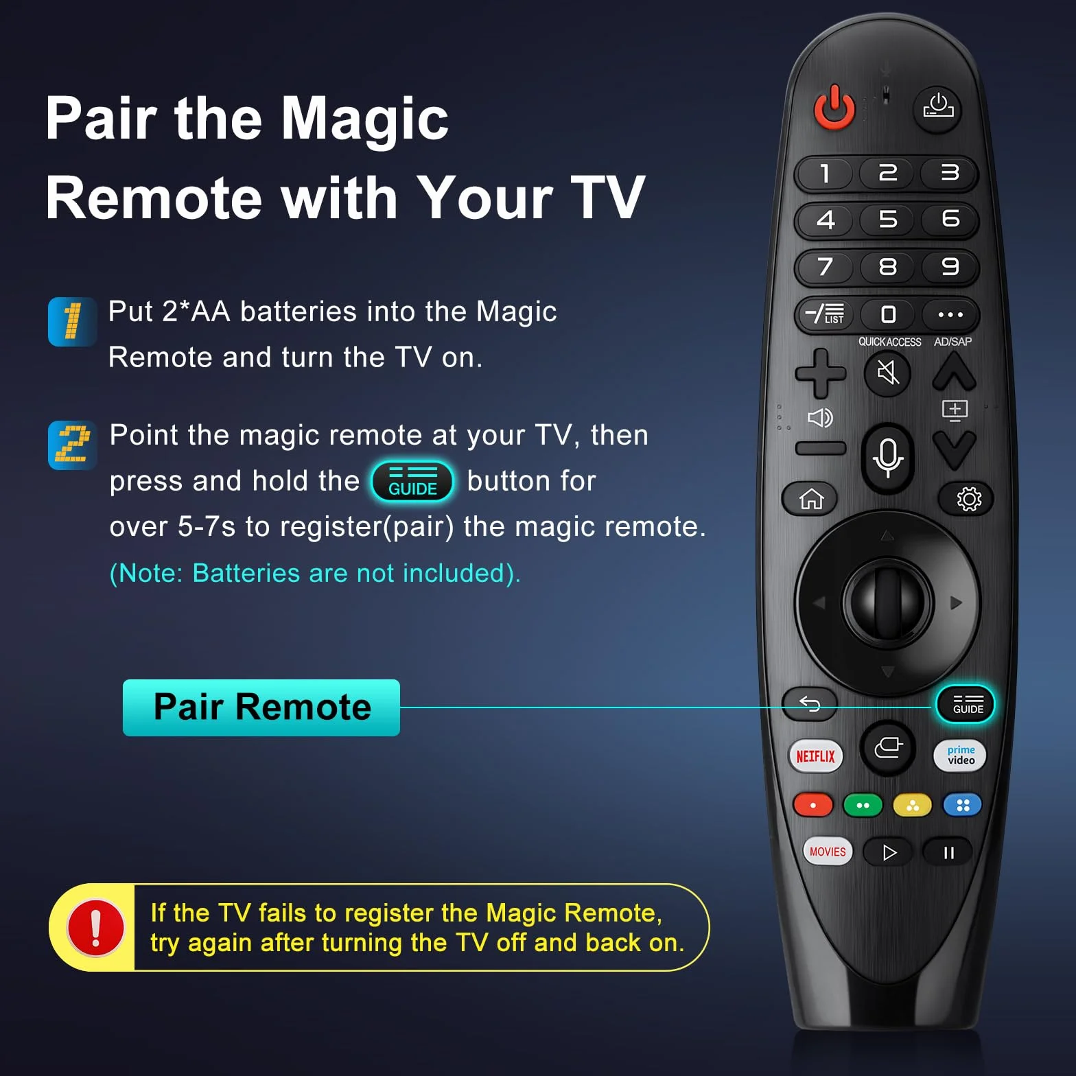 Télécommande-Universelle-pour-LG-Smart-TV, télécommande-Magique-pour-LG Nanocell UHD LED LCD HD Smart TV