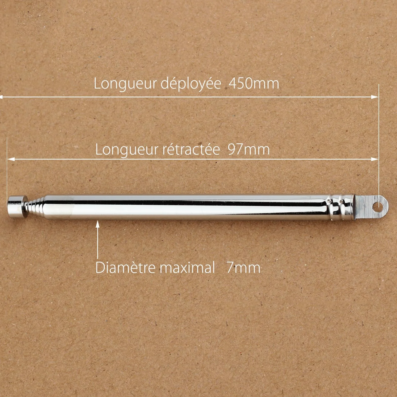 Haute qualité Antenne télescopique 7 Sections pour FM Radio/Dab