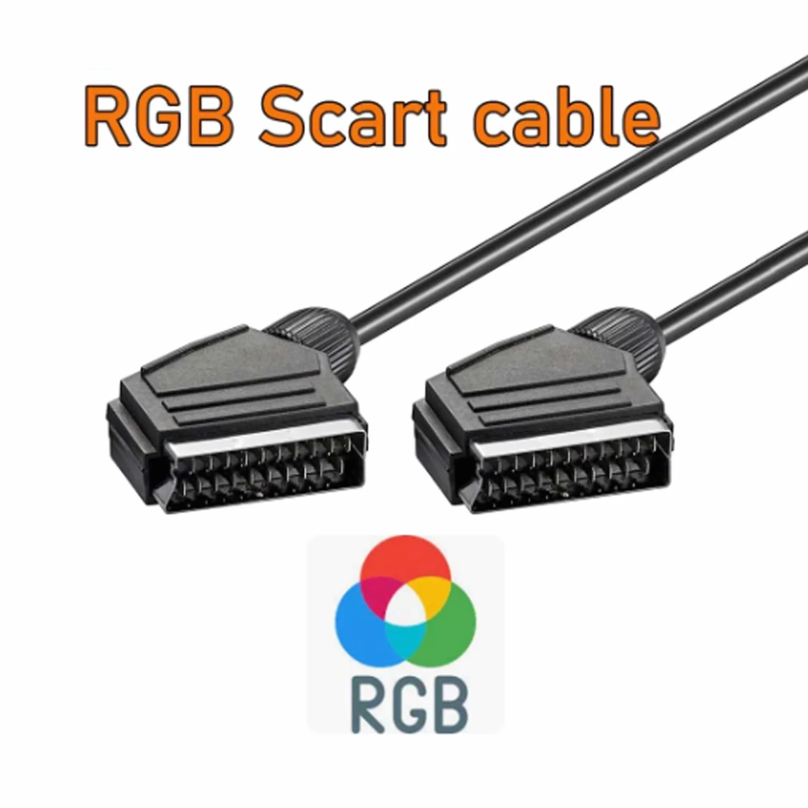 BolAAzuL Câble Péritel RVB, Prise Peritel True 21 Broches, Cable Fiche Péritel HD Composite RVB pour TV Enregistreur Lecteur DVD Magnétoscope STB, Long Euro Cable Scart vers Scart AV, 3M Noir