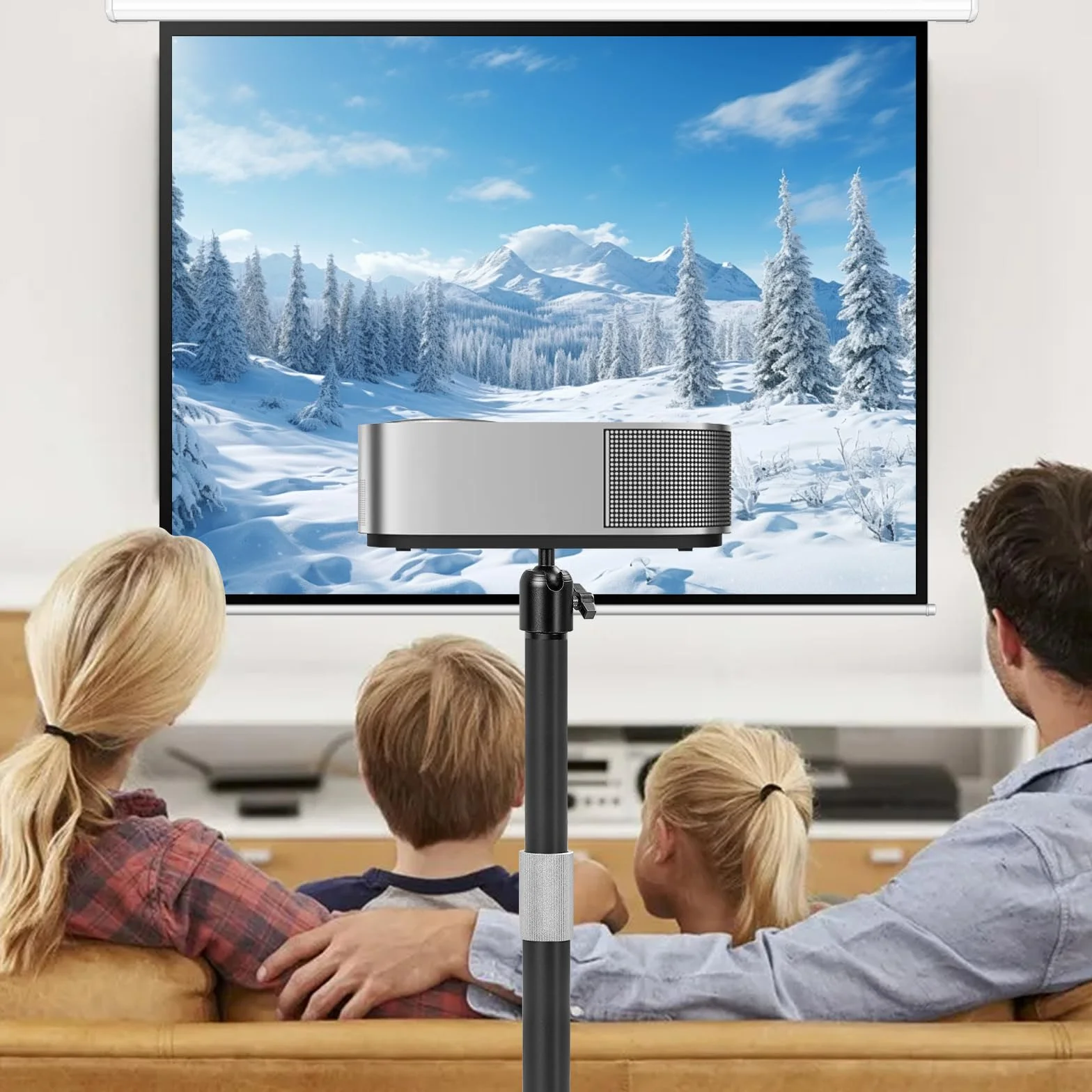 AKOZLIN Support projecteur sol réglable hauteur 19"-49,21" rotation 360° universel plafond charge 6 kg compatible caméra webcam
