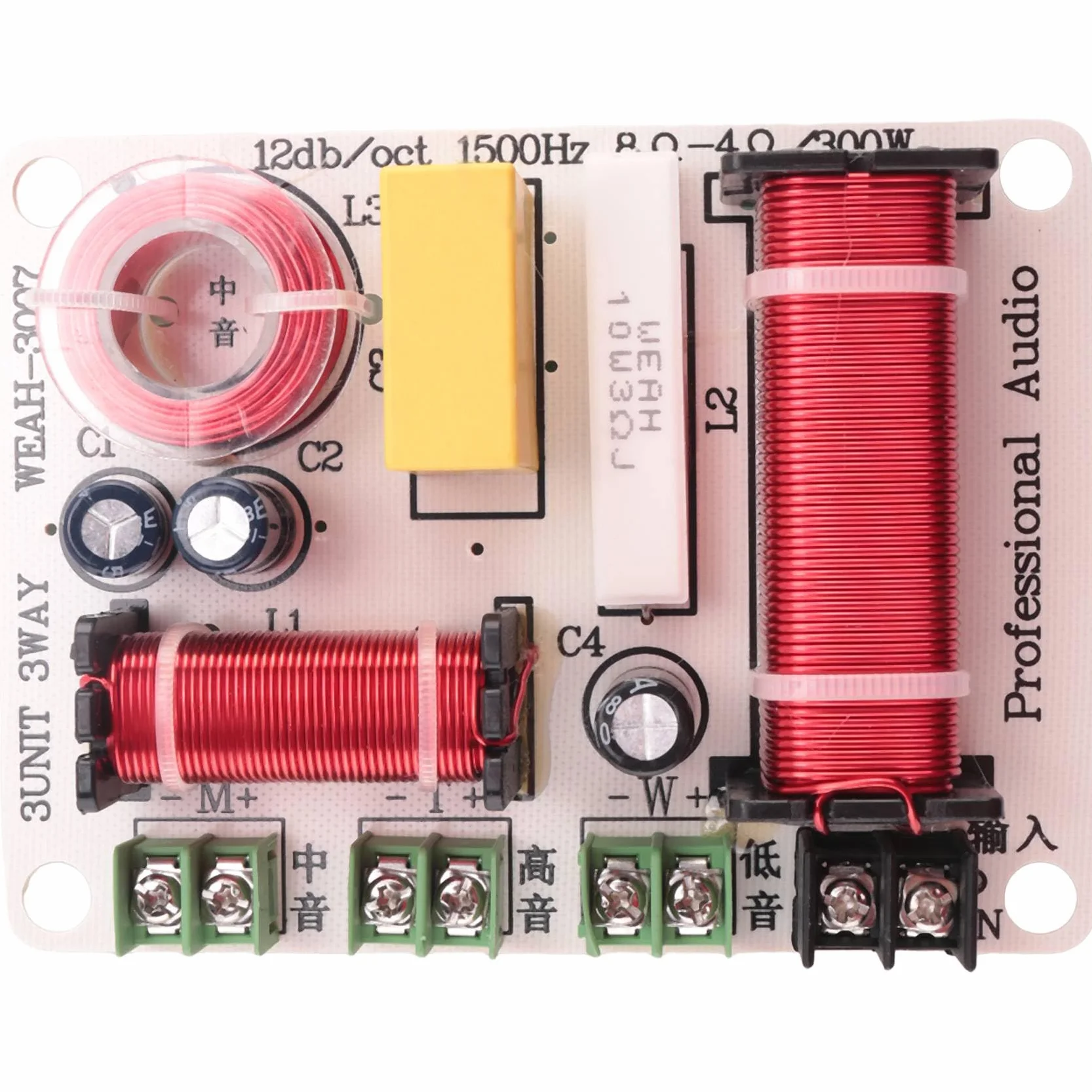 Diviseur de Fréquence Haut-Parleur 3 Voies 300W Filtre Croisé HiFi