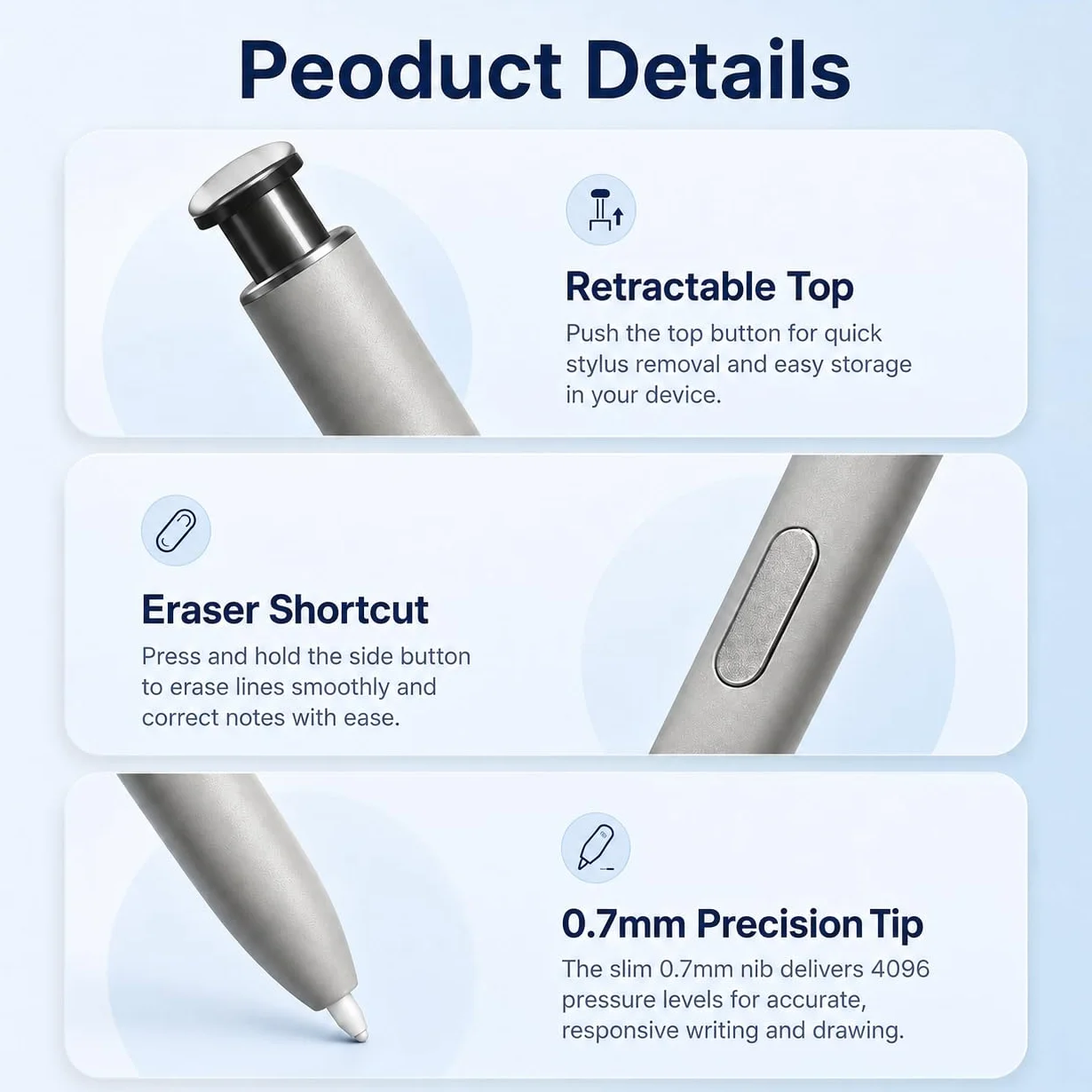 Stylet de Remplacement pour Galaxy S25 Ultra, Stylet Tactile Précis pour Smartphone S Pen S25 Ultra, Idéal pour Dessin et Prise de Notes, sans Bluetooth, Noir