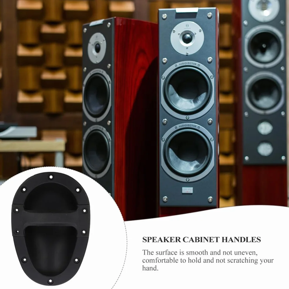 Artibetter Poignée de Remplacement pour Amplificateur en Abs Noir, Lot de 4 Pièces, Robuste et Pratique, pour Haut-Parleur et Usage sur Scène