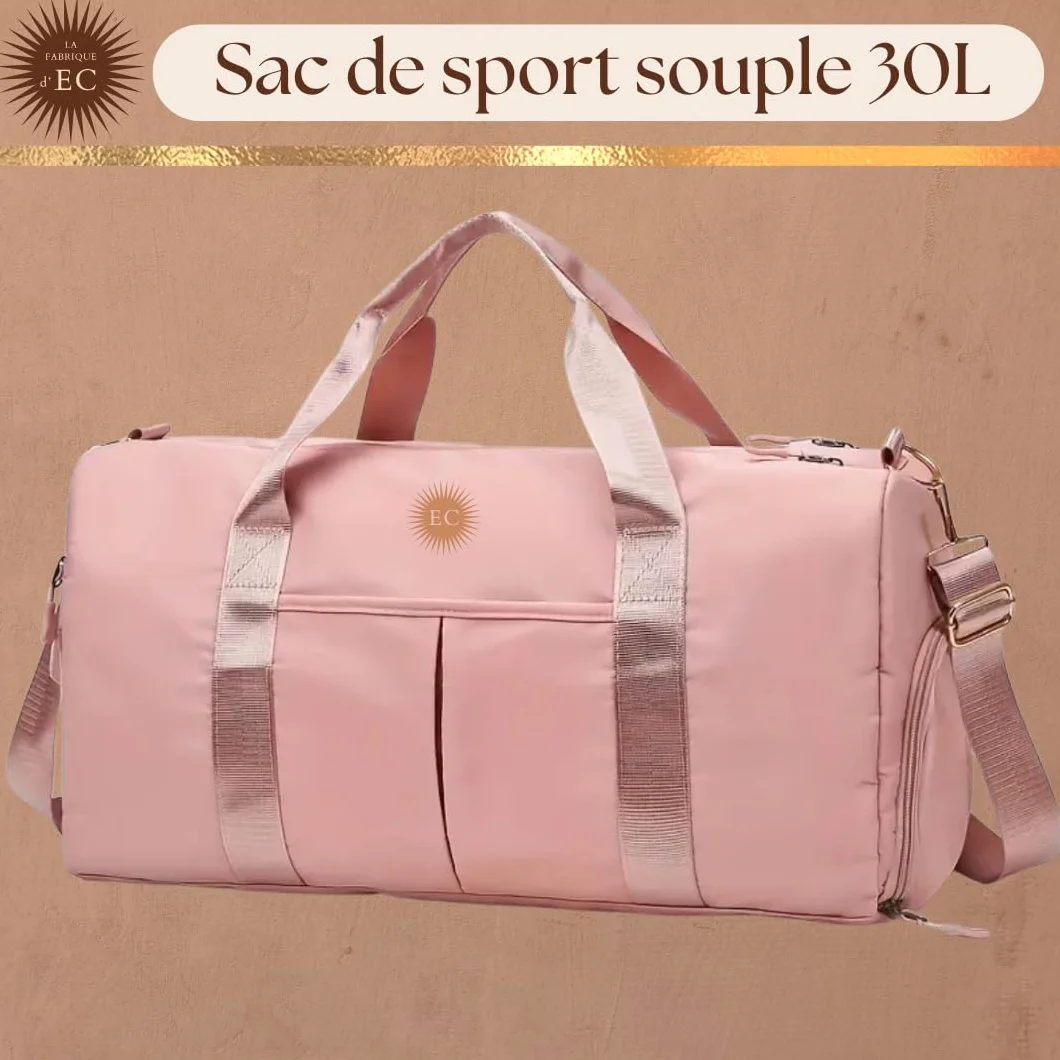 Sac de Sport Souple Rose 30L Gym La Fabrique d'EC