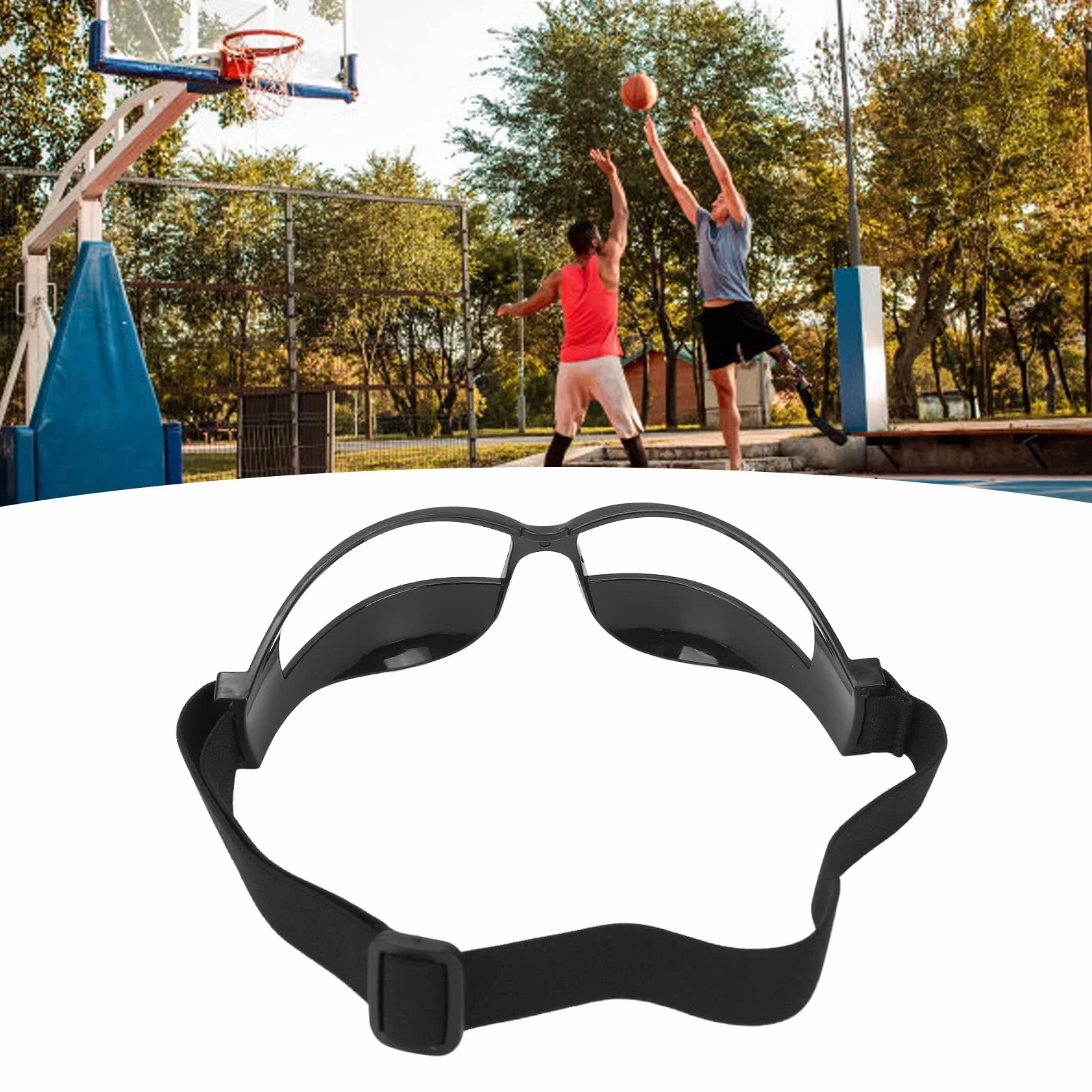 Lunettes de Basket-Ball Noires Anti-Chocs Réglables