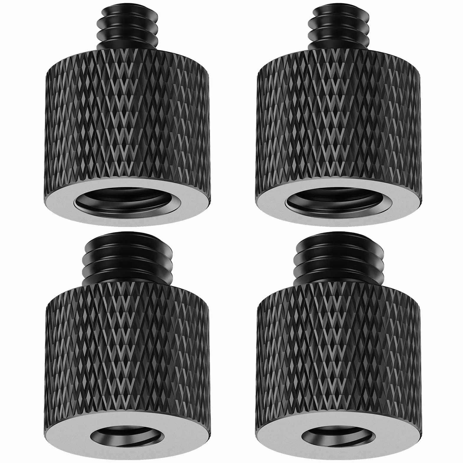 4 Pièces Adaptateur de Vis de Caméra Filetage 1/4" Femelle à 3/8" Mâle et 3/8" Femelle à 1/4" Mâle Adaptateurs Trépied de Microphone pour Trépied de Caméra, Monopode, Support de Mic