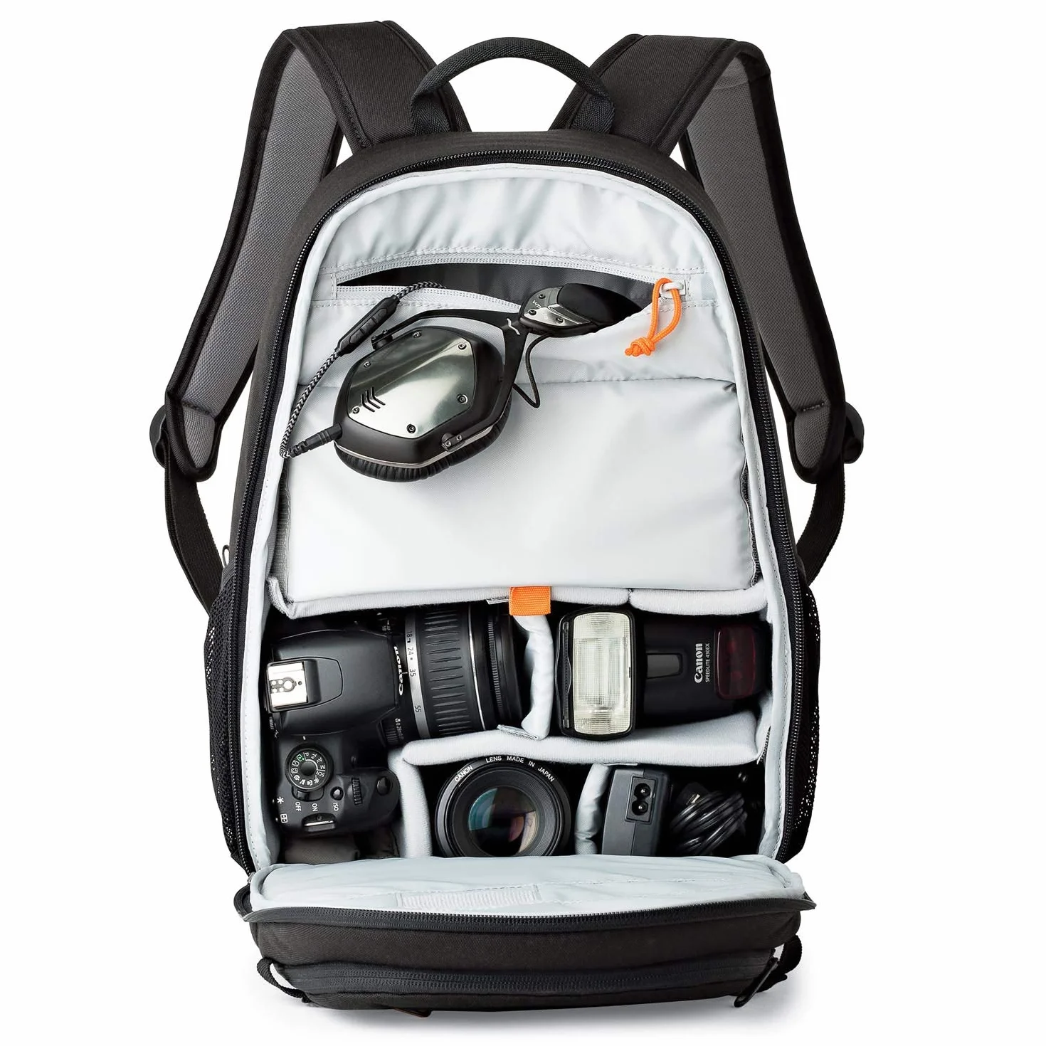 Lowepro Tahoe 150, Sac à dos pour appareil photo avec intérieur personnalisable, convient aux appareils DSLR avec objectif, objectif supplémentaire, tablette de 10 pouces, noir, LP36892-PWW