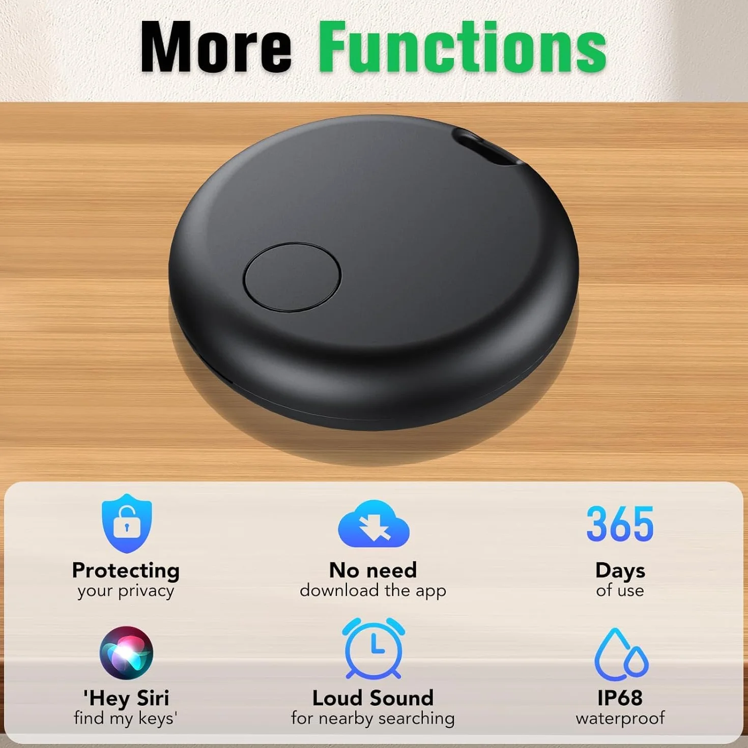 Smart Air Traceur Tag, Apple Traceur Lot de 4, Localiser Fonctionne avec Apple Find My(Uniquement iOS), Batterie Durée de Vie d'un an, Localisateur de Clés/Portefeuilles/Valises/Sac à Dos
