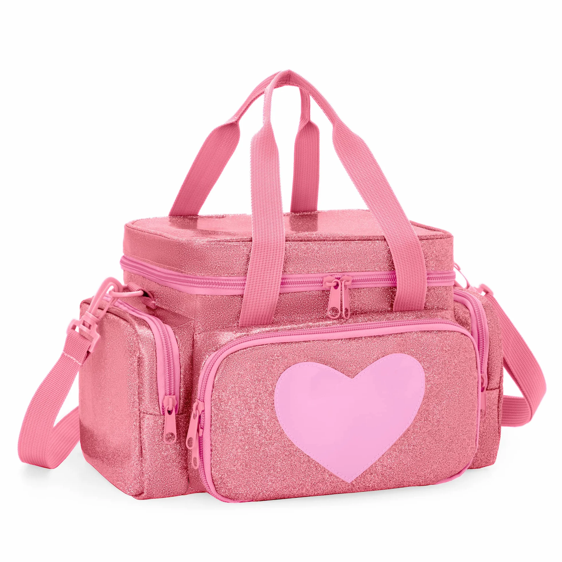 Sac de Transport Compatible Tonie 2/1 Rose, Sac de Rangement pour Lecteur Audio avec Poignée et Bandoulière