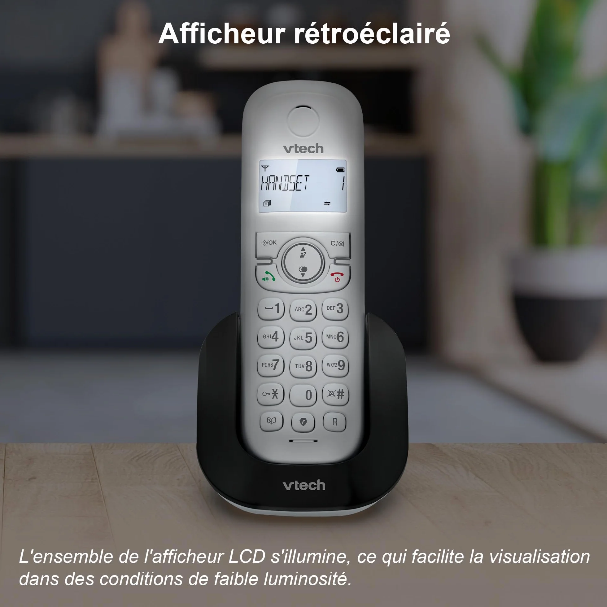 VTech CS1500 Téléphone sans Fil DECT Double Charge avec Blocage d'appel, Identification Appelant