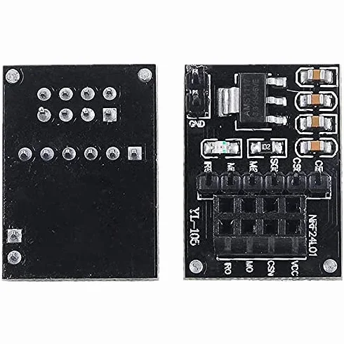 Lanko Lot de 2 modules émetteurs-récepteurs RF NRF24L01+PA+LNA avec antenne SMA 2,4 GHz 1100 m + module sans NRF24L01 pour