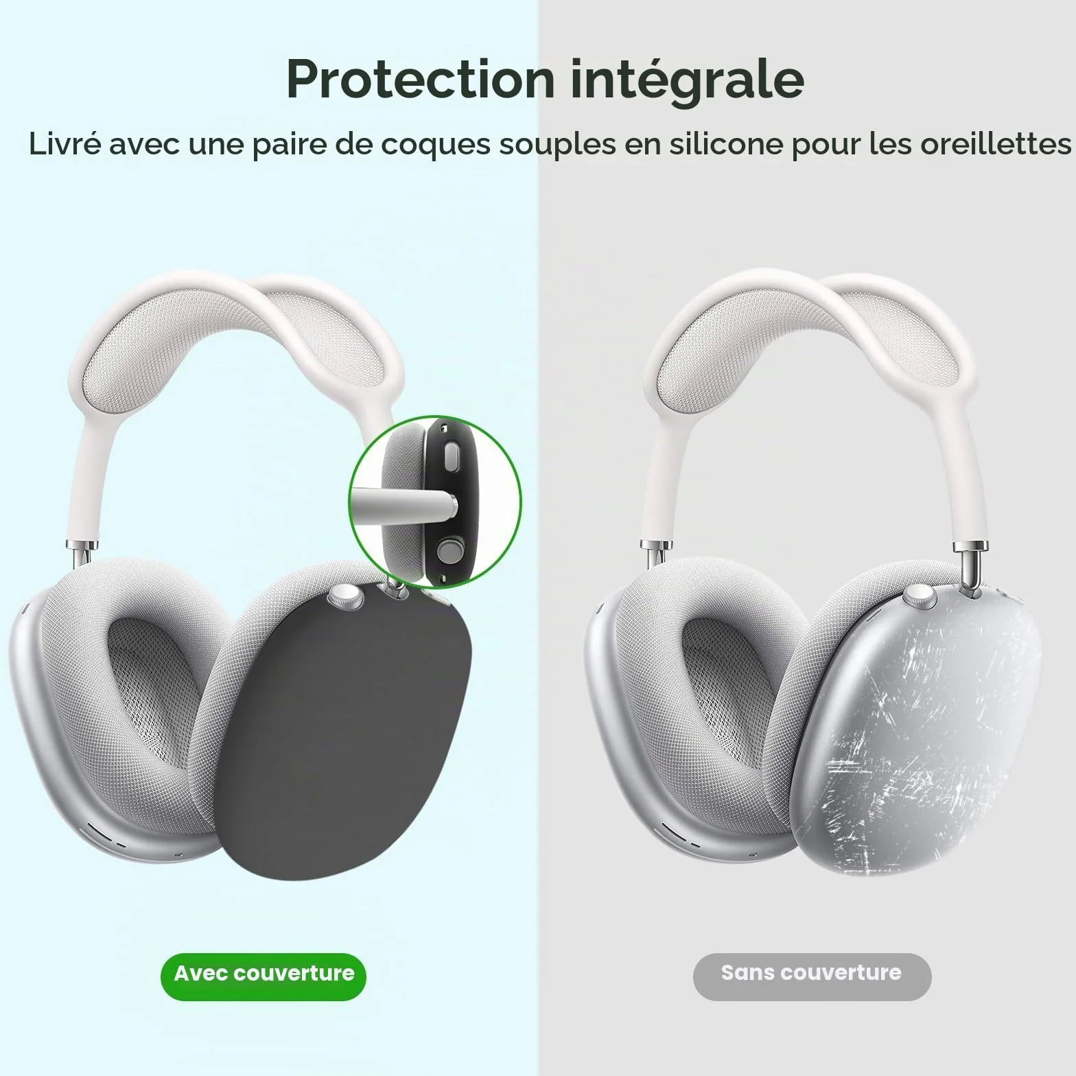 ProCase Étui Transport Rigide pour AirPods Max 2020/2024 avec Couvercle et Pochette en Filet, Noir