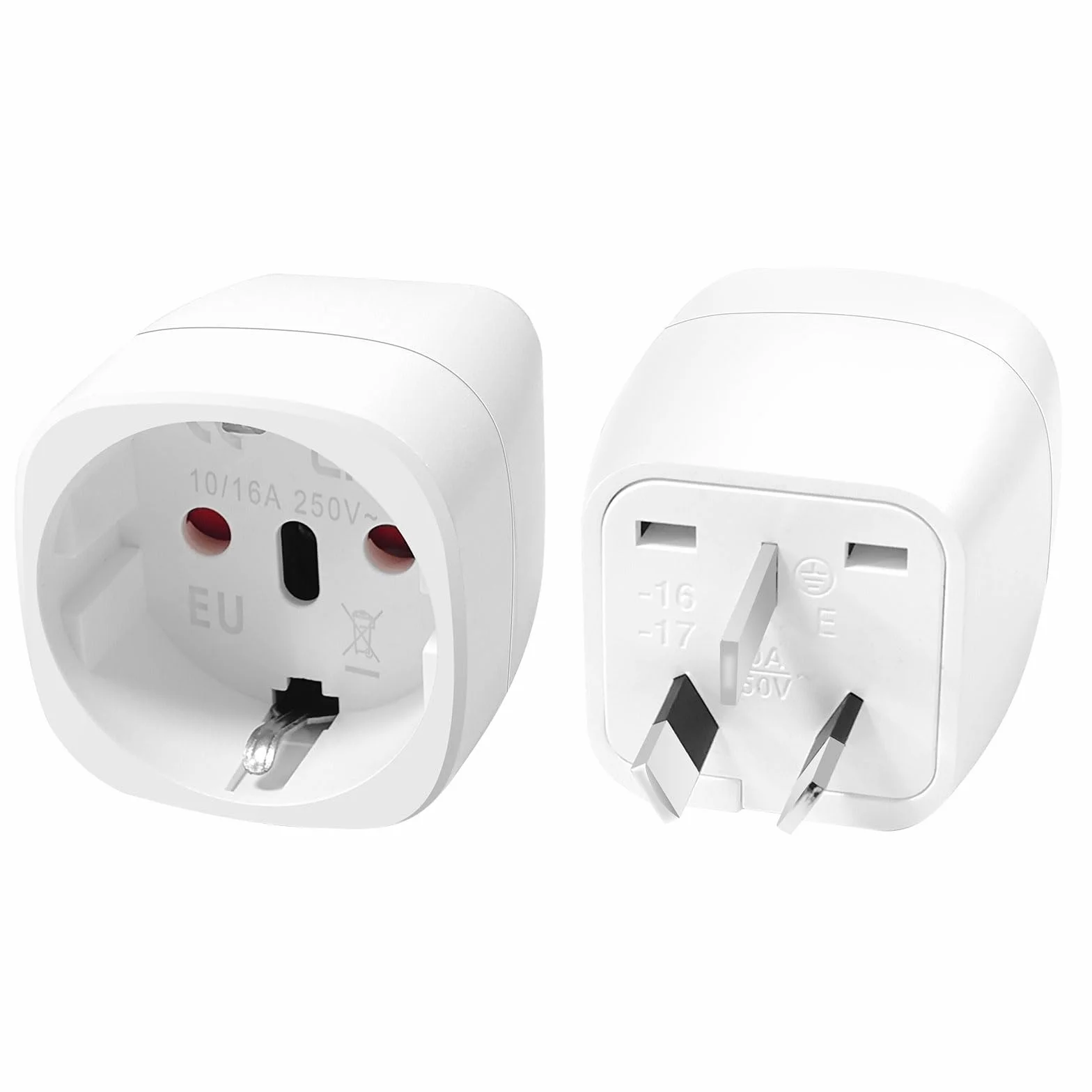 Adaptateur de Voyage Type I France vers Australie/Chine, Nouvelle Zélande, Fidji, Argentine - 2 Pièces