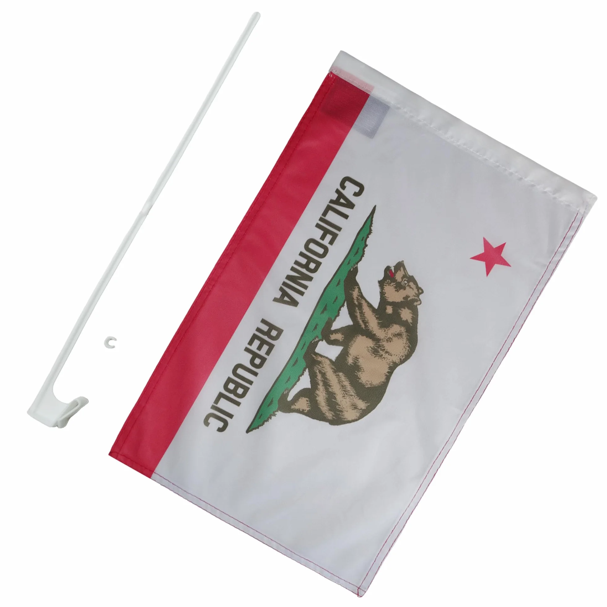 AZ FLAG Drapeau Californie Voiture 45x30 cm 100% Polyester PVC Attaches