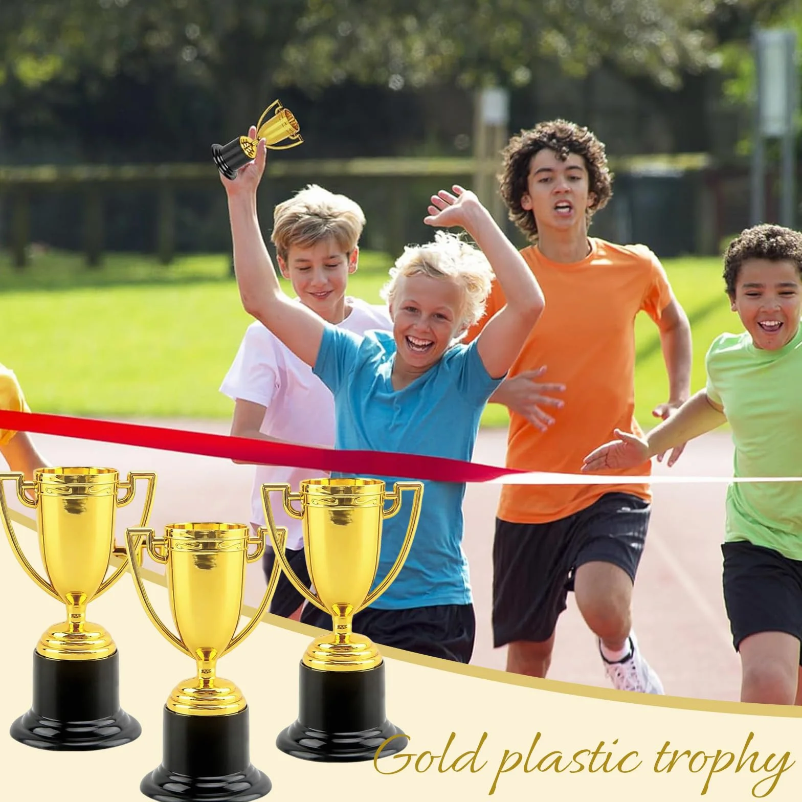 Coupe Trophée Enfant Mini Trophées Plastique Dorée Sport Tasses Jeunesse 8 Pièces