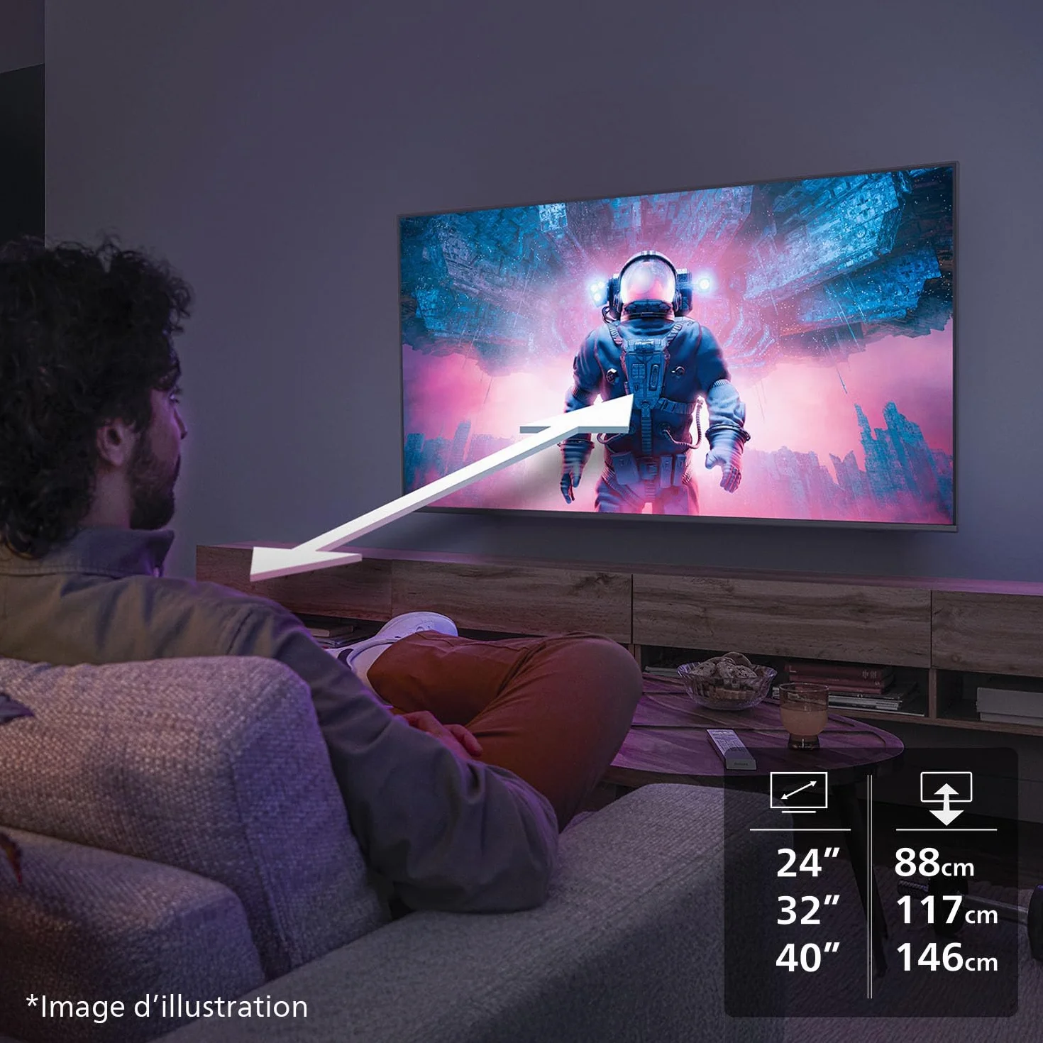 Philips Smart TV LED 32PHS6000 2K HD 32 Pouces Pixel Plus Titan OS Dolby Numérique Compatible Alexa Google Assistant