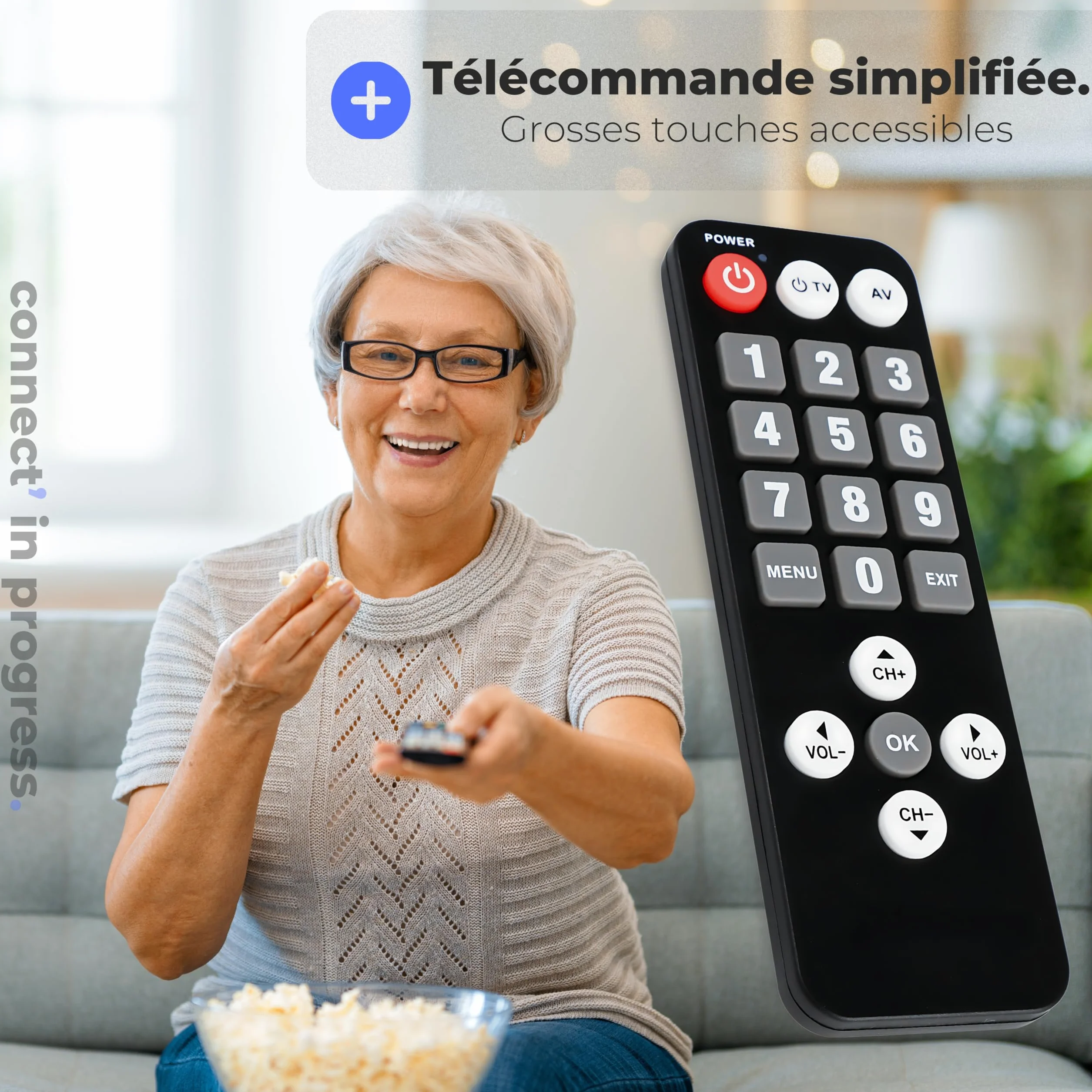 APM Décodeur TNT Full HD 1080p H.265 HEVC DVB-T2 DVB-C HDMI Péritel USB Coax