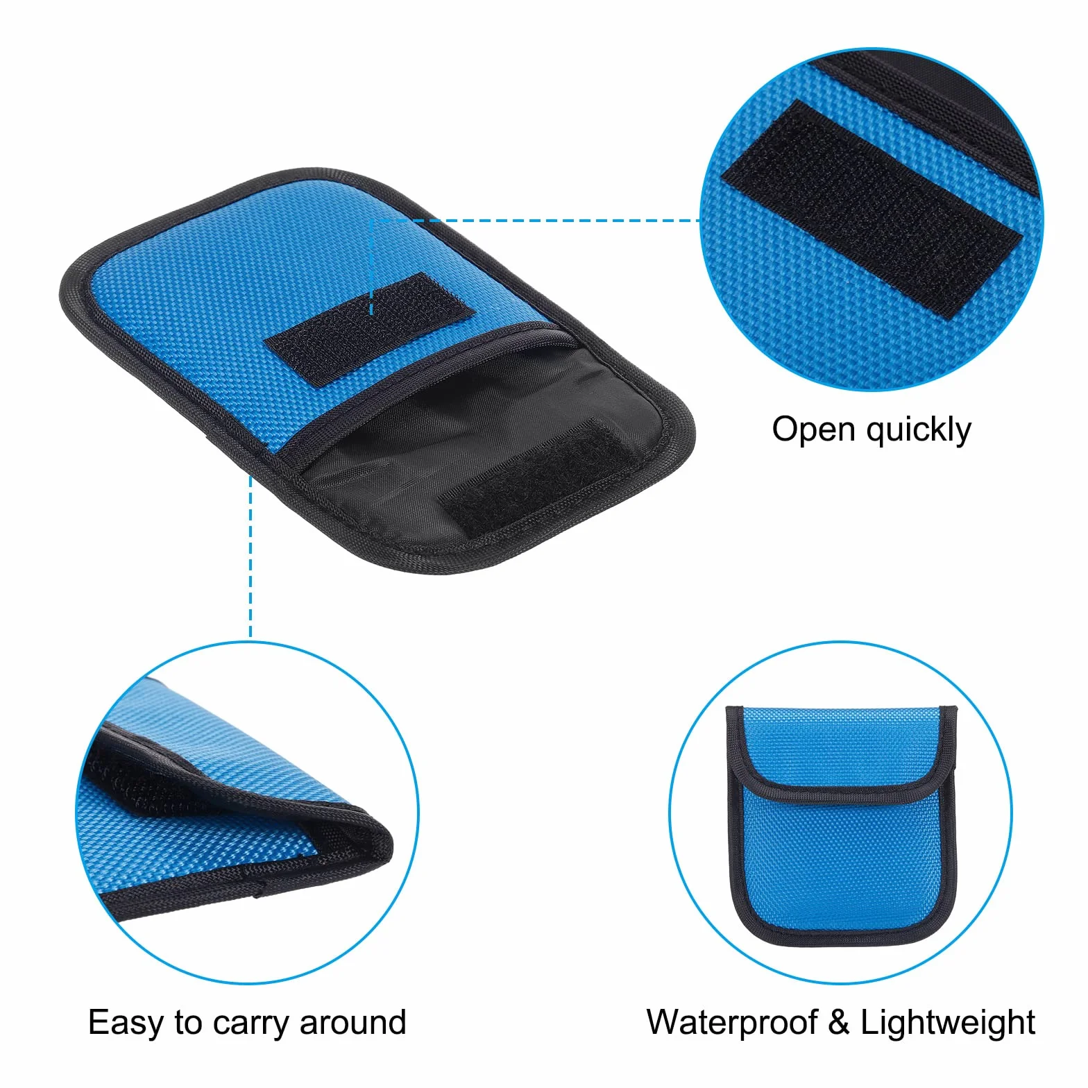 PATIKIL Botier Filtre Appareil Photo, Pochette Impermeable Antipoussire, Bleu, 58 mm