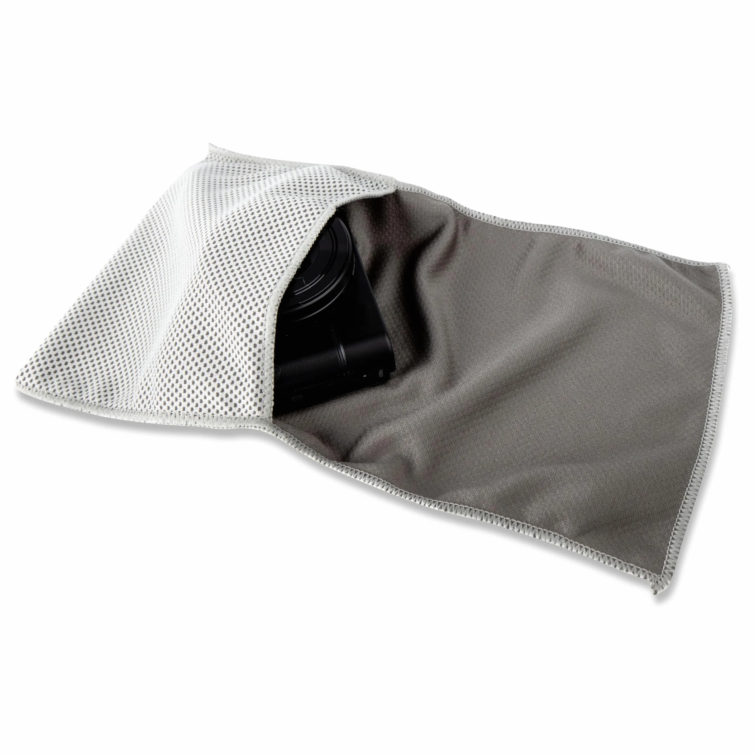 Pochette pour Appareil Photo LENS-AID, Sac pour Reflex Numérique, Gris, M (19 x 16 cm)