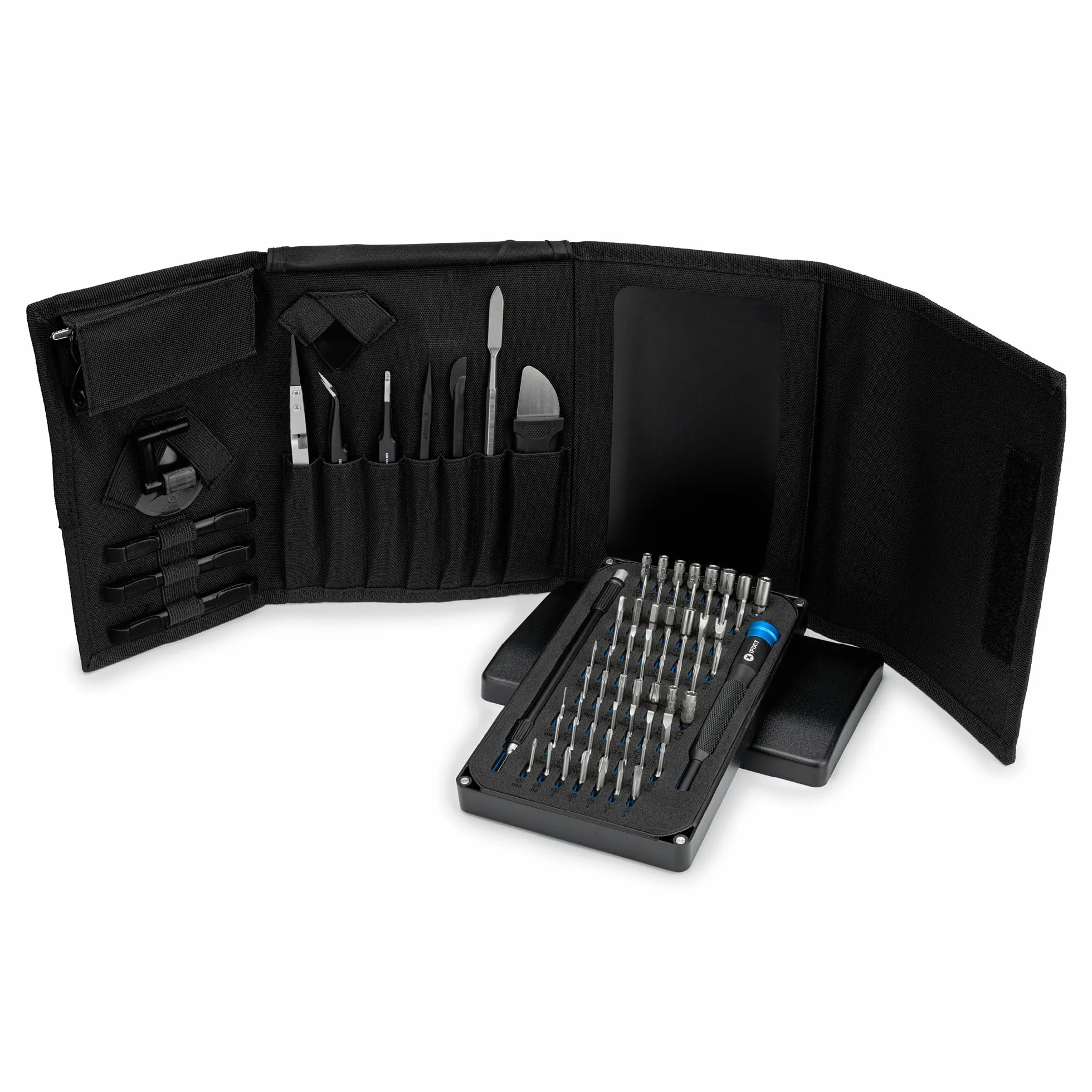iFixit Pro Tech Toolkit (Édition noire) Ensemble d'outils, outils d'ouverture, tournevis de précision et 64 embouts (4 mm), pour réparation de smartphone, ordinateur