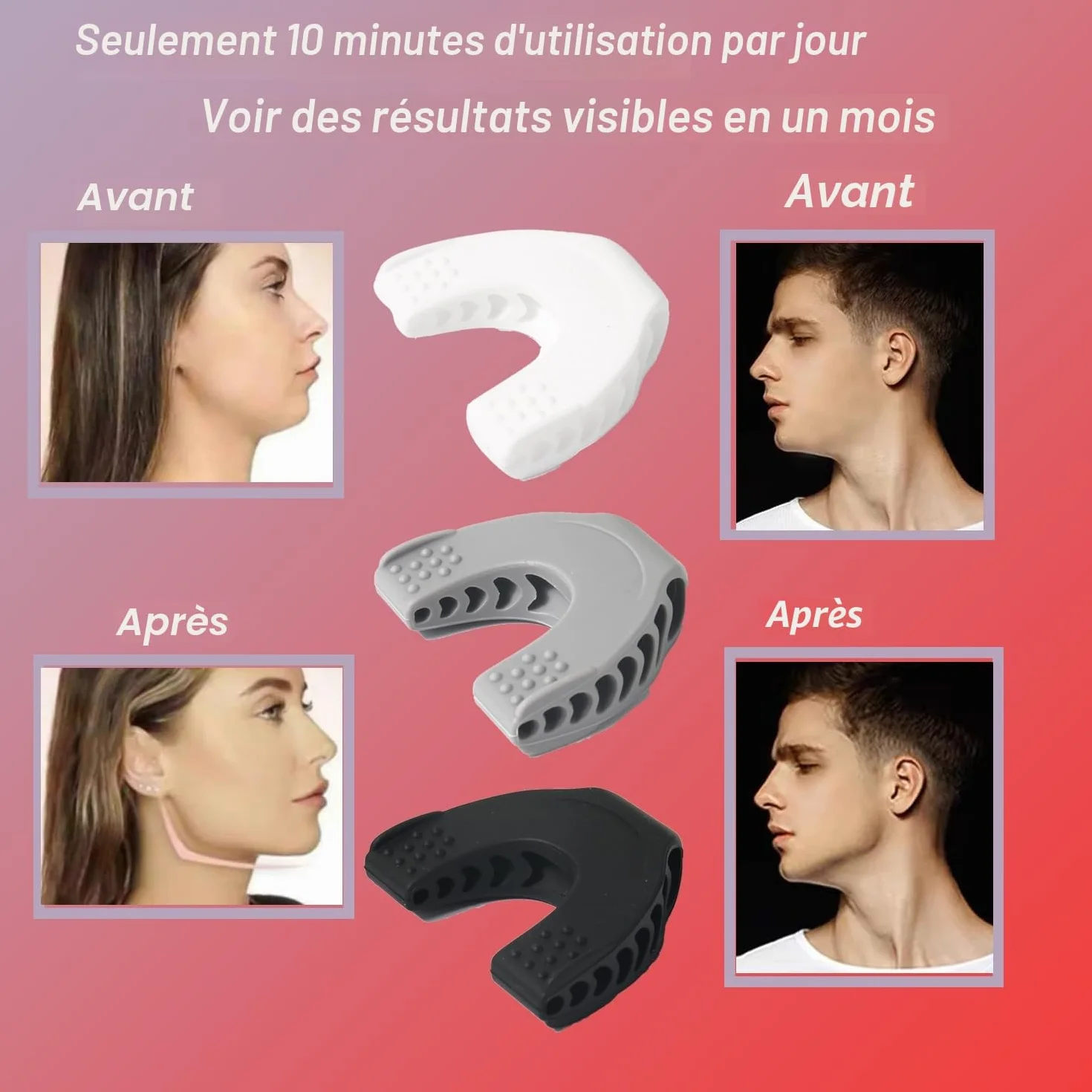 Exerciseur de mâchoire lot de 3 entraîneurs 18,1 kg 22,7 kg 27,2 kg