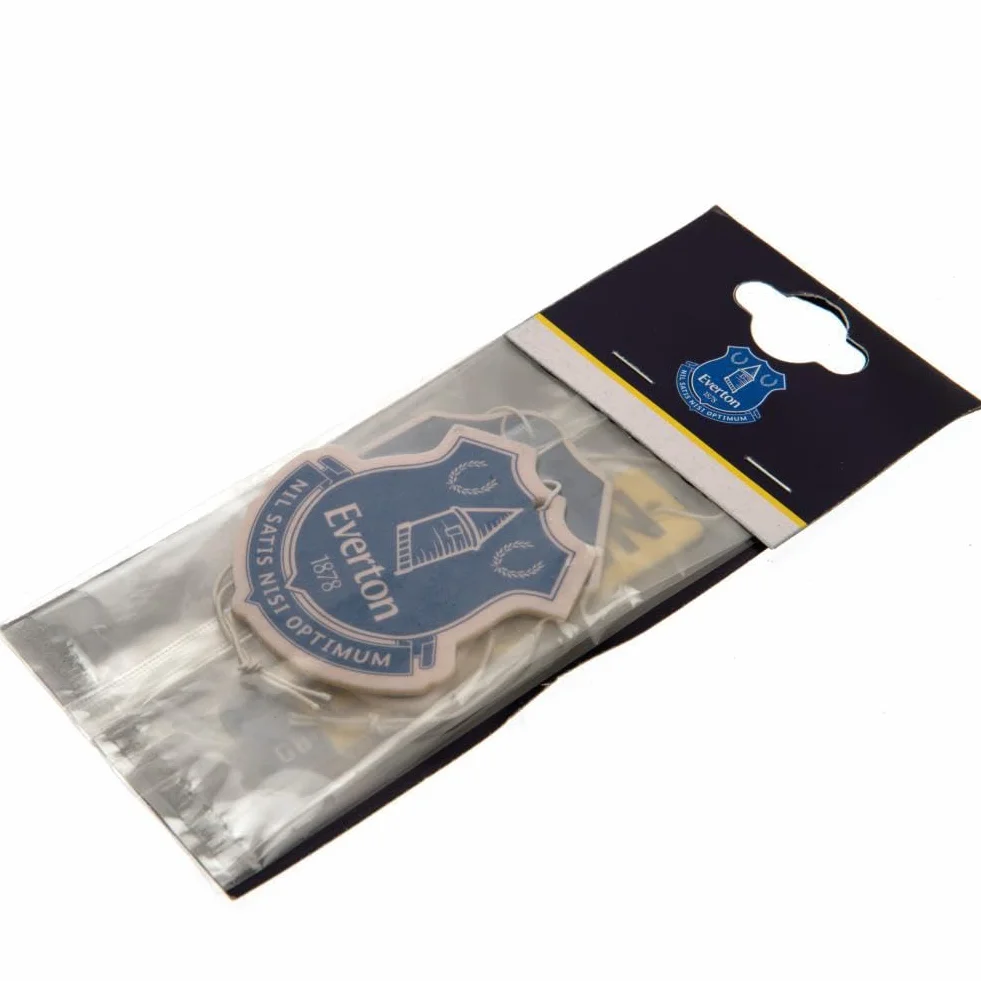 Everton Football Club Official Pack of 3 Air Fresheners Car Hanging Crest