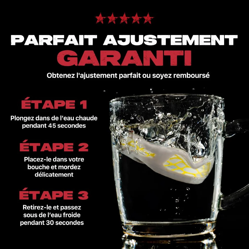 SafeJawz Nitro Protège-dents pour sports de contact avec étui Gris