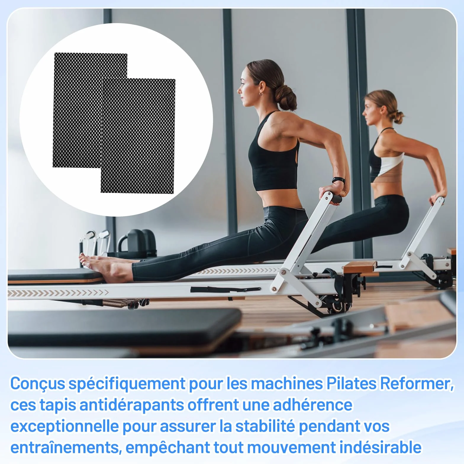 Harilla Pilates Non Slip Gripper Pad Anti Skid Mat for Women Men Outdoor Exercise