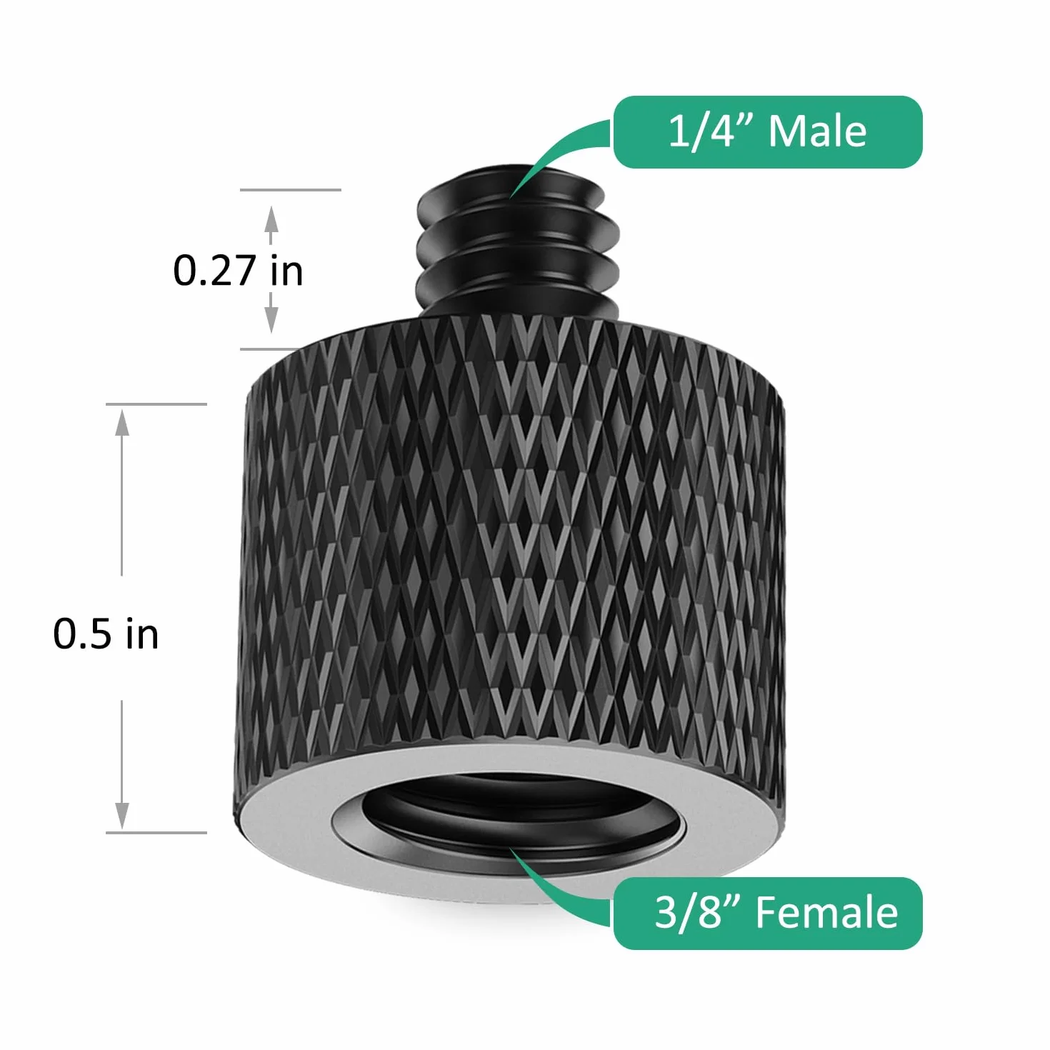 4 Pièces Adaptateur de Vis de Caméra Filetage 1/4" Femelle à 3/8" Mâle et 3/8" Femelle à 1/4" Mâle Adaptateurs Trépied de Microphone pour Trépied de Caméra, Monopode, Support de Mic