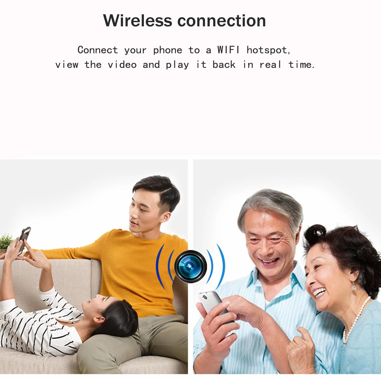 Mini Caméra Espion WiFi sans Fil 1080P Petite Détection de Mouvement Surveillance Invisible 2.4GHz