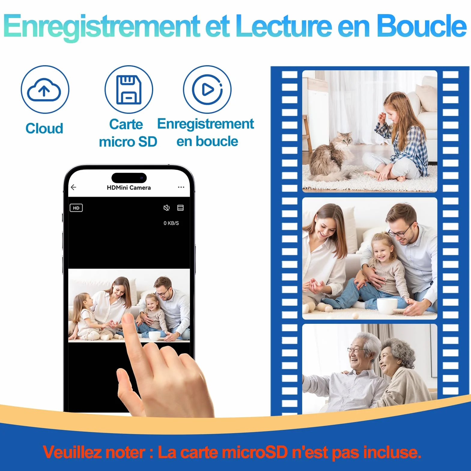 TANGMI Camera Espion, Hub de Charge 5-en-1 Mini Camera Espion sans Fil, WiFi 2.4G & 5Ghz 1080P HD avec Détection de Mouvement et Alertes Instantanées pour la Maison et Le Bureau