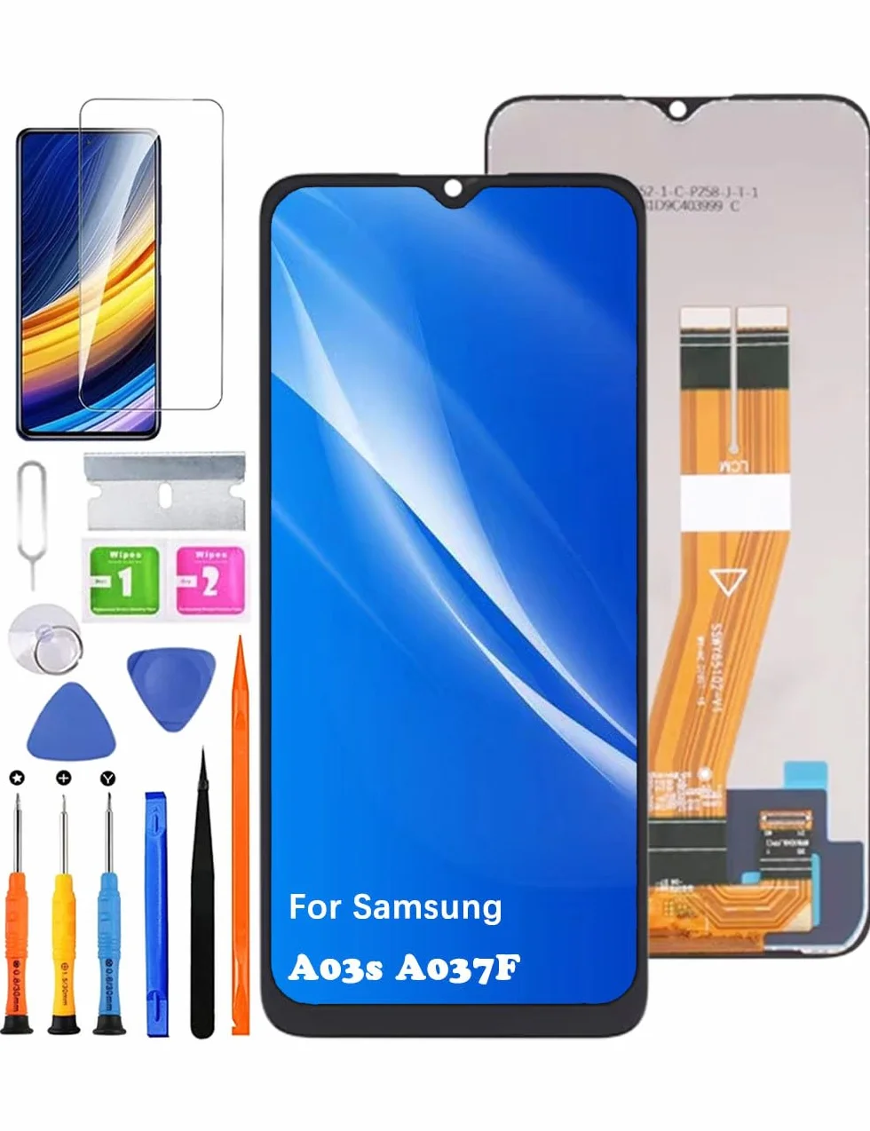 Écran pour Samsung Galaxy A03s A037F A037F/DS A037M Écran LCD de Rechange Assemblée réparation Kit(Non pour A037G)