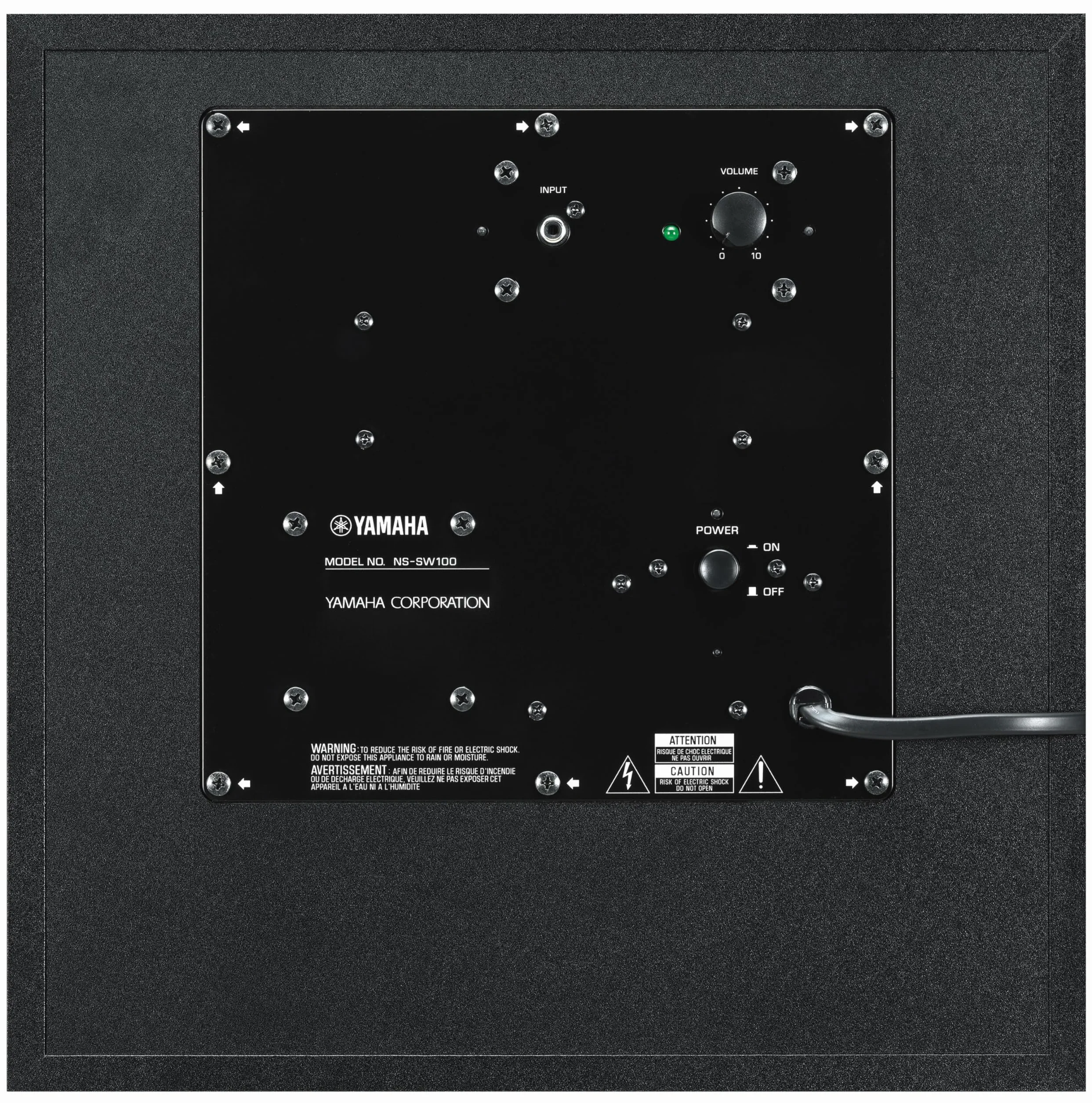 Yamaha NS-SW100 Caisson de basses Noir