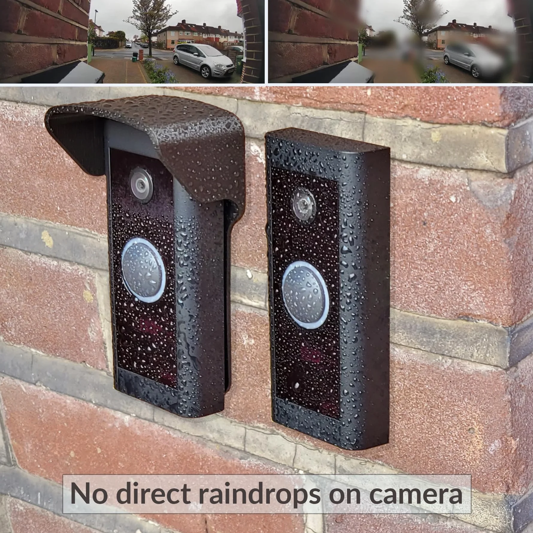 Housse de Pluie Compatible avec Sonnette vidéo Filaire (Video Doorbell Wired) | pour protéger Contre la Pluie, Le Soleil, Durable et résistante aux intempéries Pas de perçage nécessaire