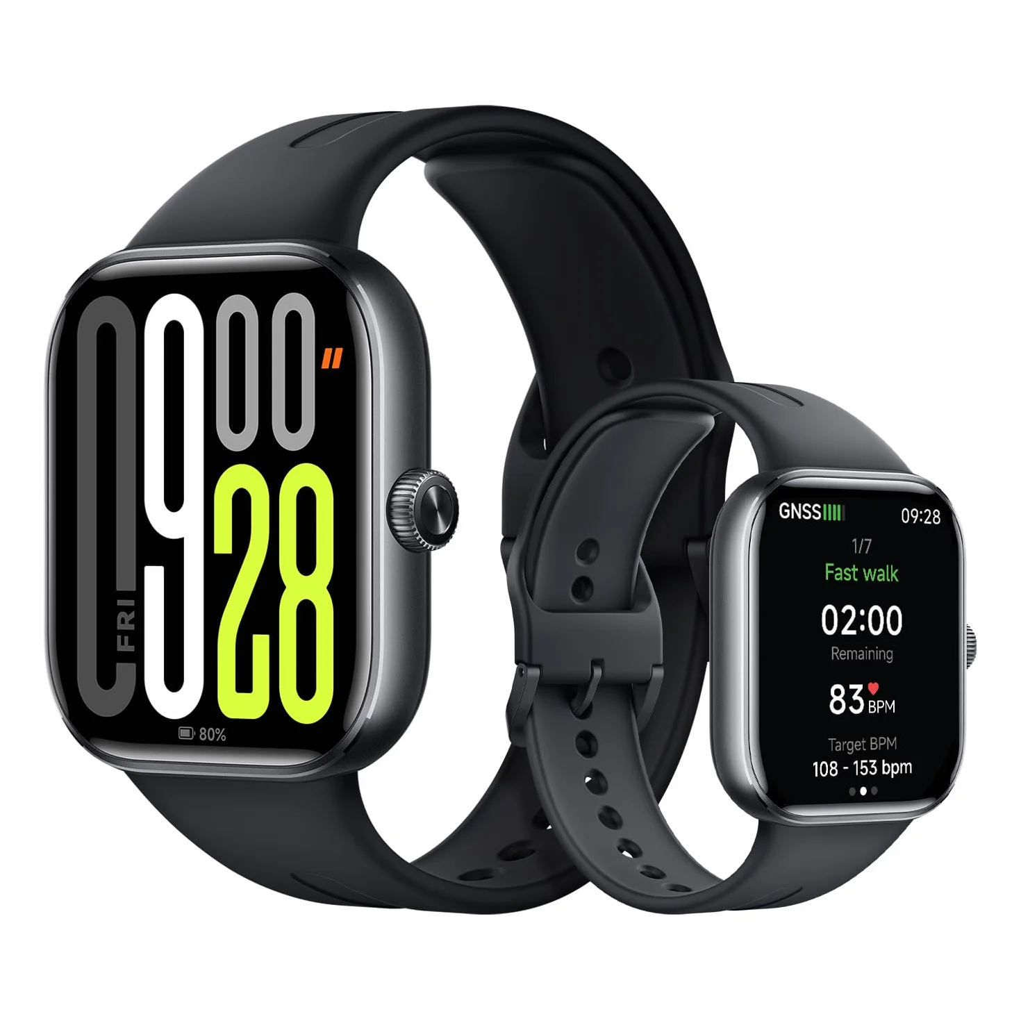 XIAOMI Redmi Watch 5-Montre Connectée, Suivi du Sport et Fitness, Ecran AMOLED 53mm, jusqu'à 24 Jours d'autonomie, 150+ Modes de Sport, Surveillance de la fréquence Cardiaque, Suivi du Sommeil, Noir