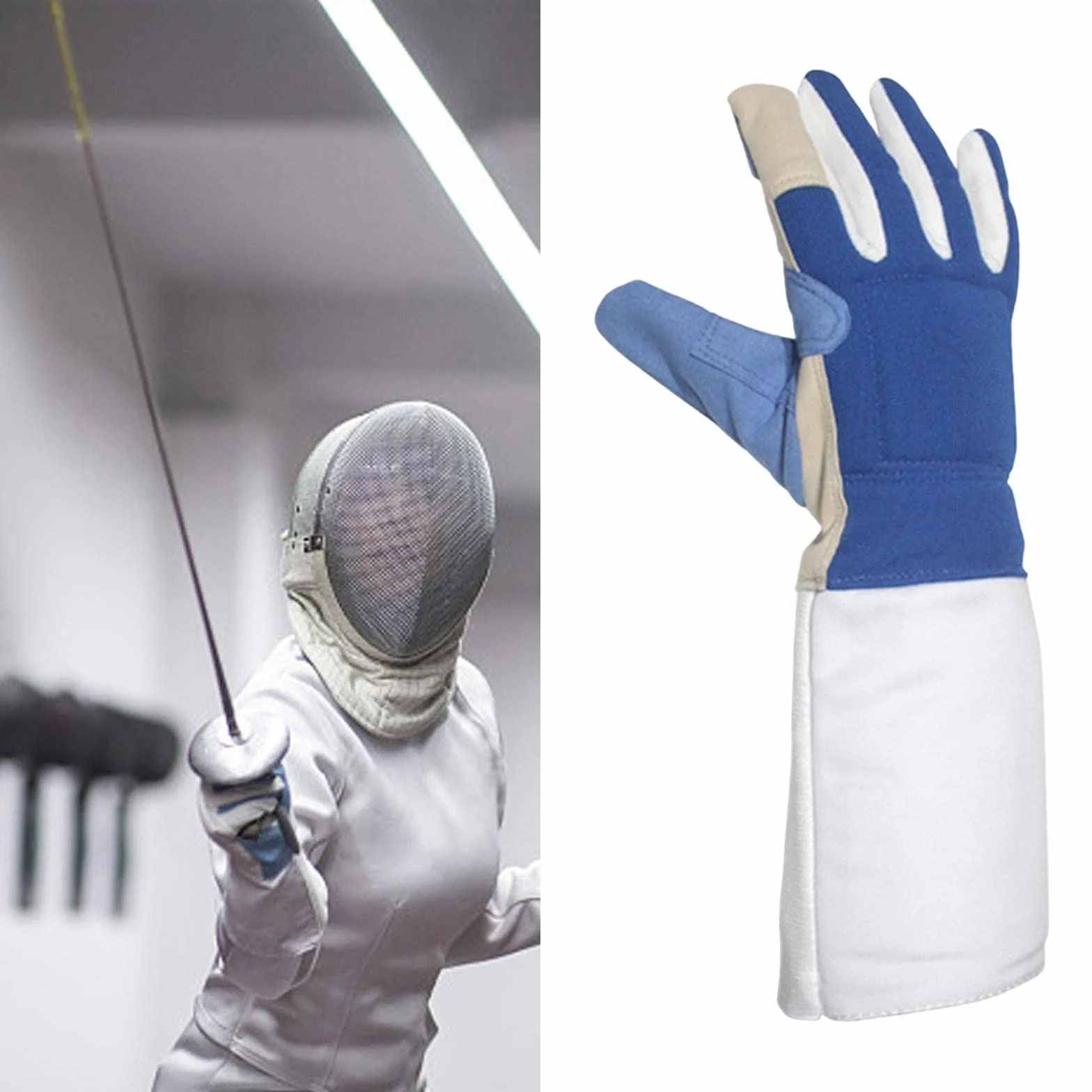 Oshhni Gants d'Escrime Antidérapants Lavables Équipement d'Entraînement pour Adultes, Enfants