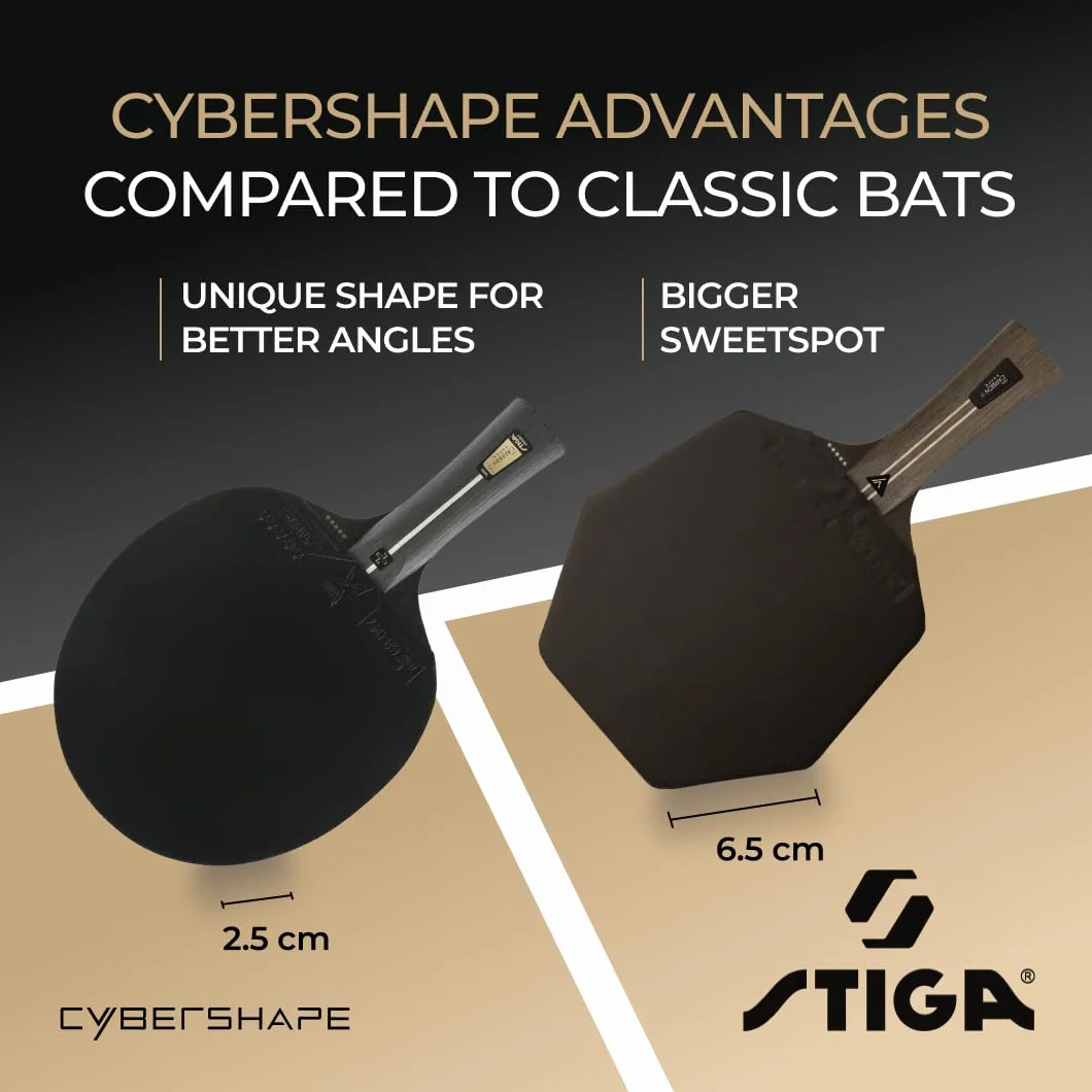 STIGA Cybershape Raquette de Tennis de Table Hobby - Raquette de Ping-Pong Facile à Jouer