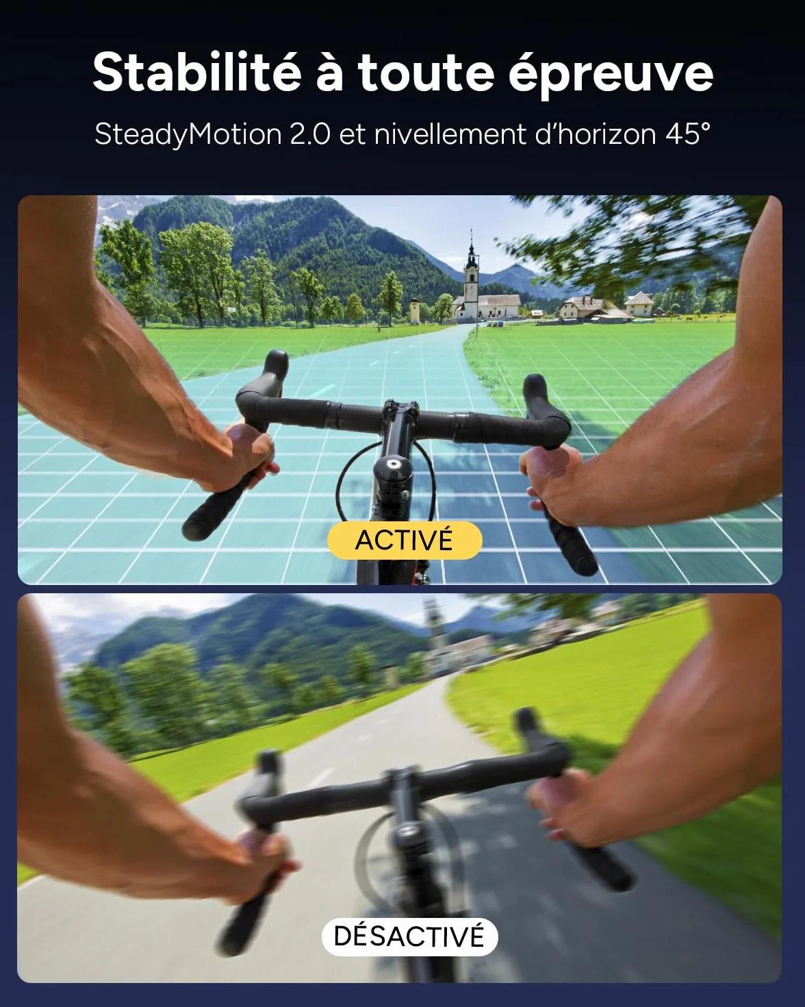 SJCAM SJ6Ultra Camera Sport 4K 30FPS 20MP WiFi Action Cam Double Écran LCD,166° Grand Angle,Stabilisation 6 Axes EIS, Étanche 30M,2 Batteries,pour Vlog Moto Vélo,Plongée