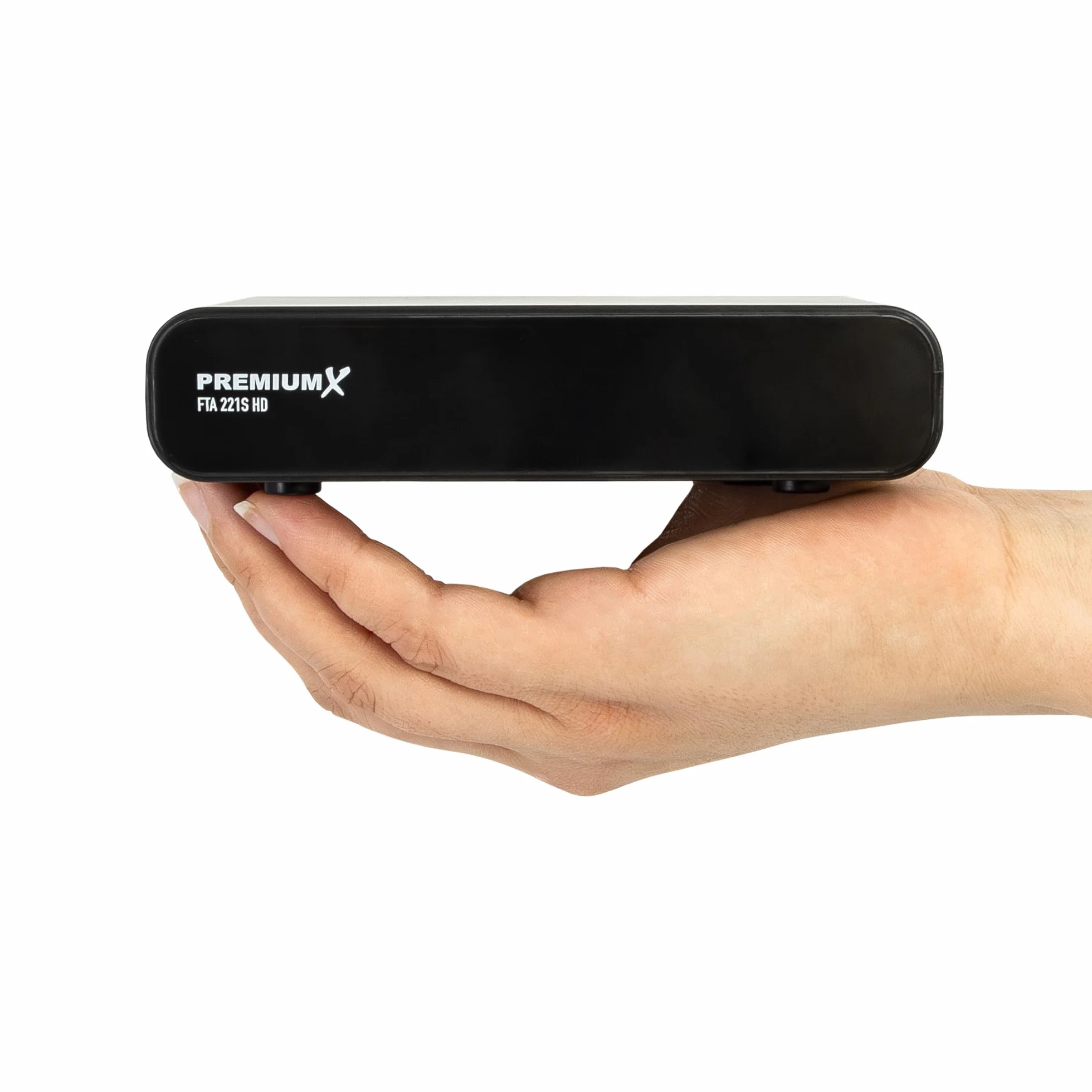Récepteur satellite Premium X HD 221S – Récepteur satellite numérique DVB-S2 FTA, compatible avec Unicable, HDMI et péritel, lecteur multimédia USB, émetteur allemand compact préinstallé