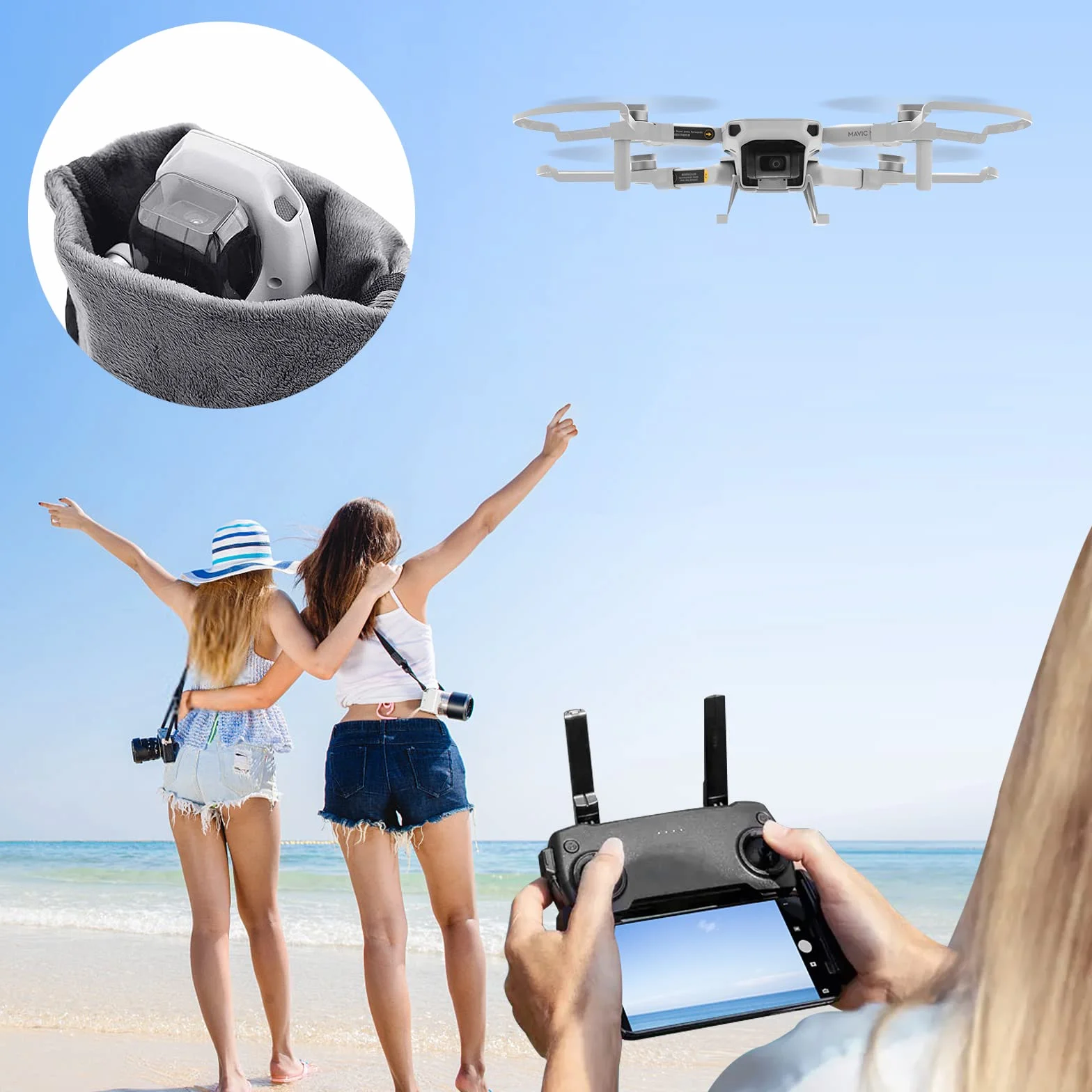 Hélices pour DJI Mini 4K/Mini 2 SE/Mini SE/Mini 2 Propeller Guard Landing Gear Leg Extensions Hélices Support Garde Cardan Couverture pour DJI Mini 4K 2 SE Drone Accessoires Set