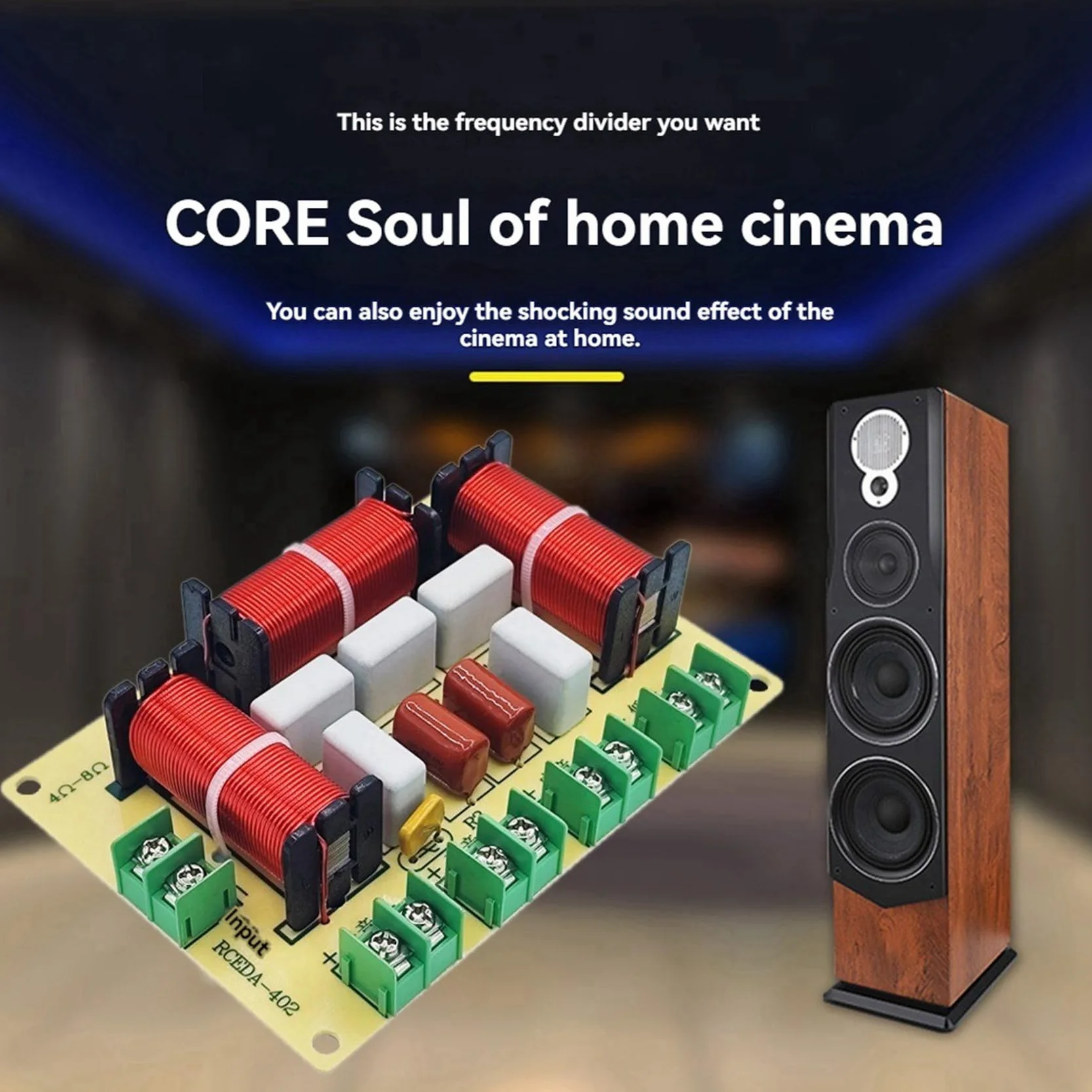 Haut-Parleur Audio 200 W 4 Voies Crossover Double Diviseur de Fréquence KTV
