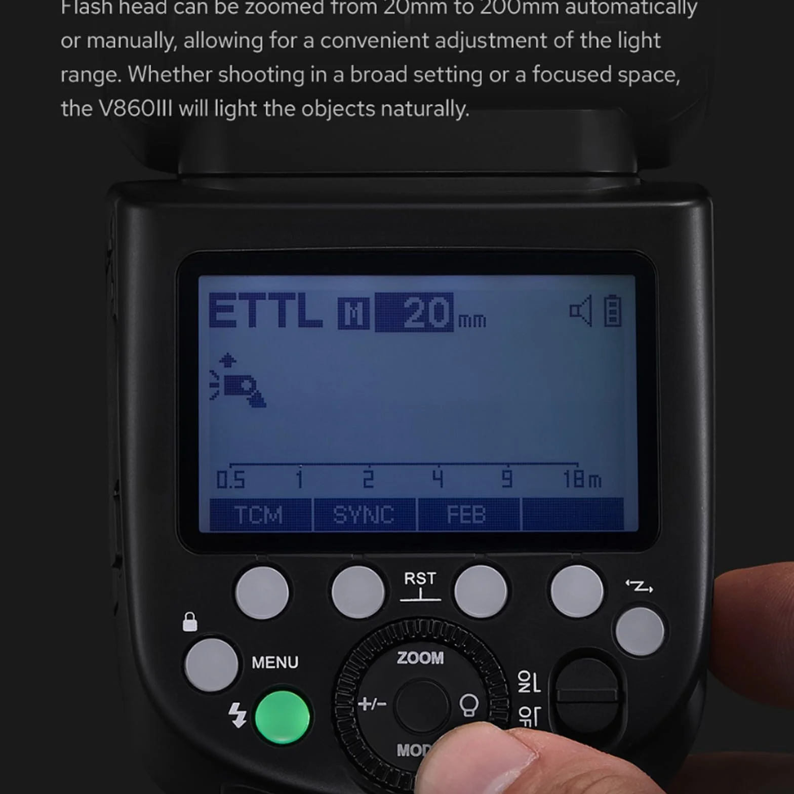 Godox V860III-S Flash for Sony Camera Flash Speedlite 7.2V/2600mAh Li-ION Battery, 2.4G Wireless HSS 1/8000 1.5s Recycle Time 10 Levels LED Modeling Light for Sony Cameras (Upgraded V860II-S)