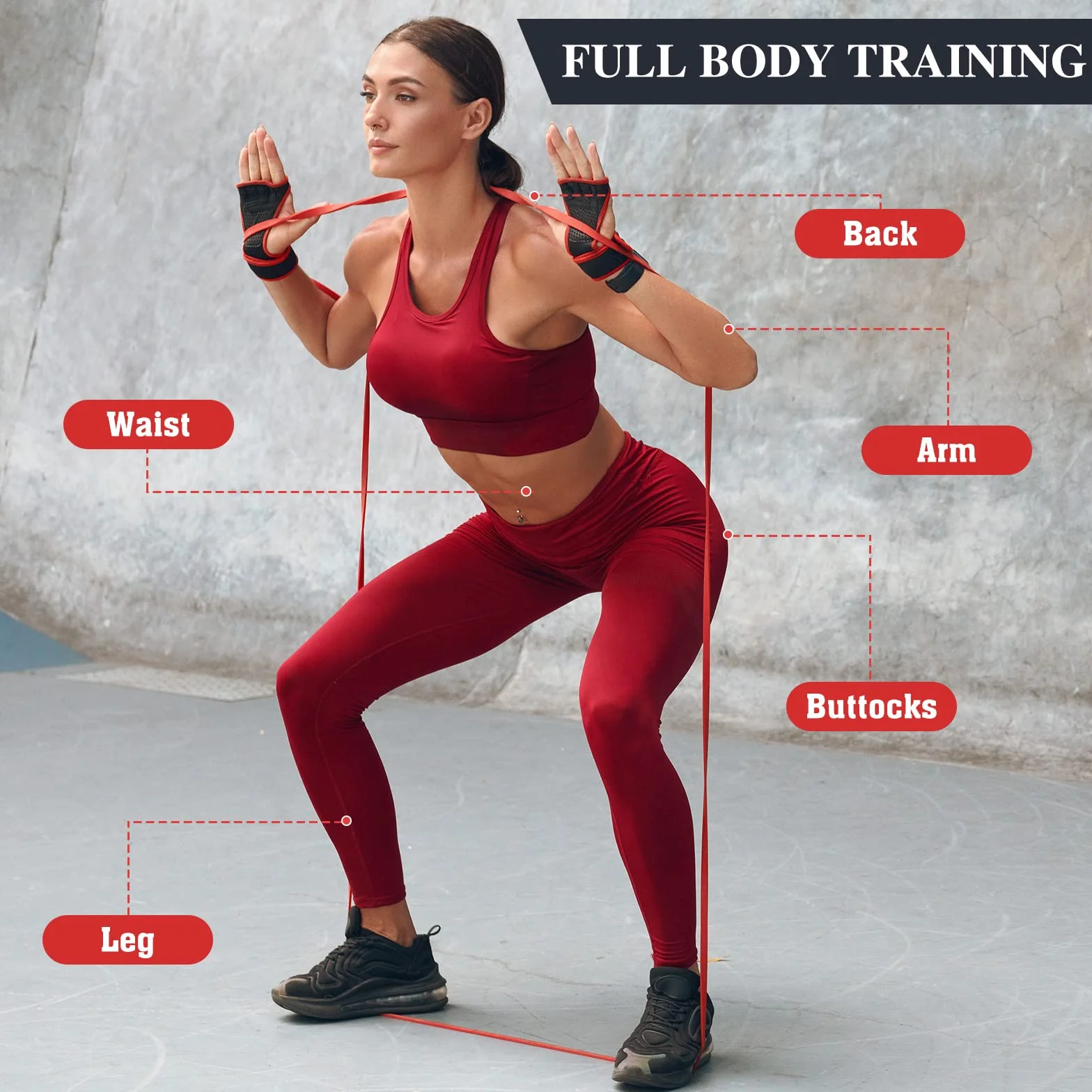 Bande Elastique Musculation, 3 Tailles Élastique Sport Bandes Fitness, Resistance Traction Powerlifting