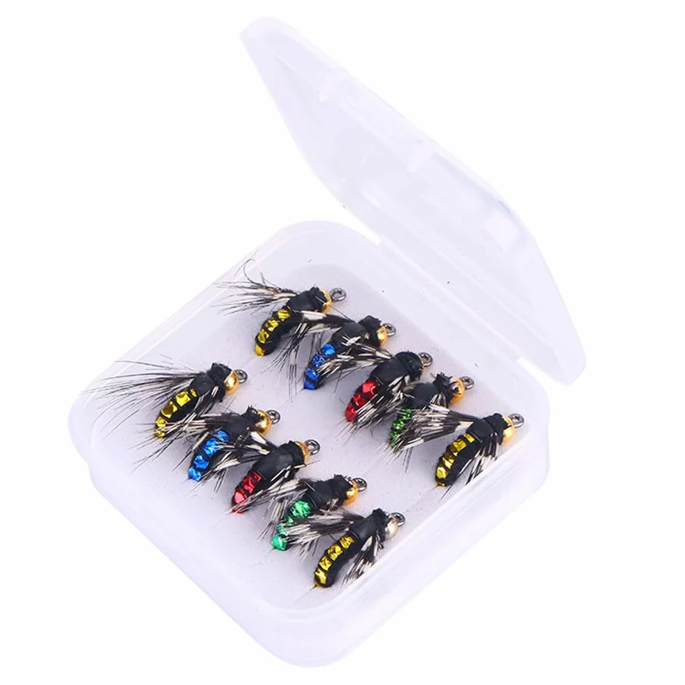 Leurres pour truite lot de 10 - Imitation insectes appâts bioniques eau douce