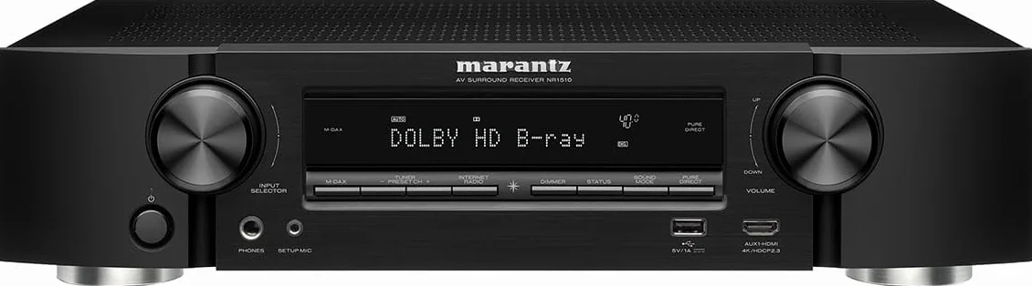 Marantz NR1510 Récepteur AV 5.2 canaux Noir HEOS Multiroom AirPlay 2 Bluetooth Wi-Fi