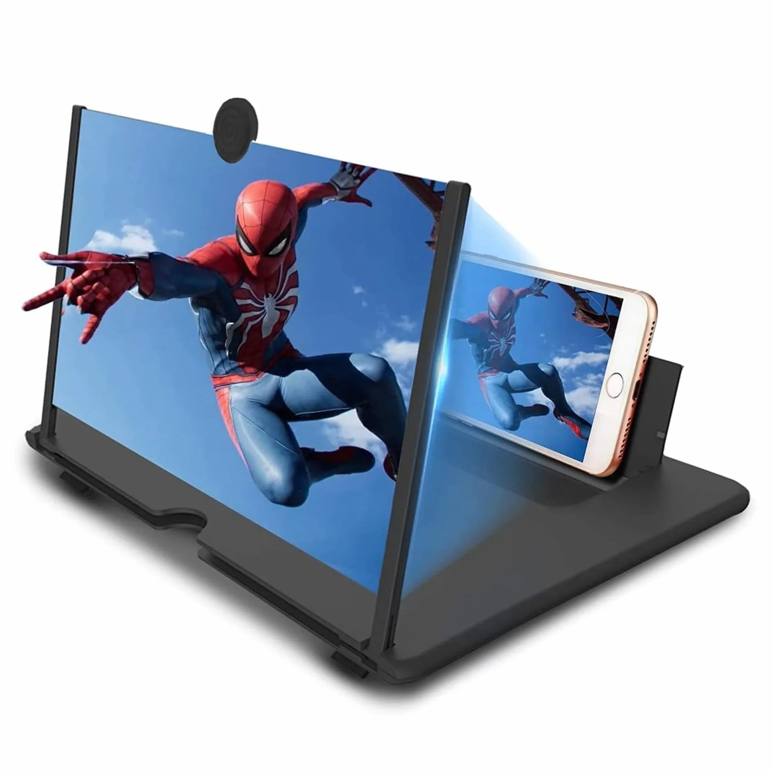 Agrandisseur ecran Telephone,16 Pouces Loupe Telephone Portable, 3D HD Loupe pour Smartphone, pour Regarder des vidéos de Films,pour Tous Les Smartphones