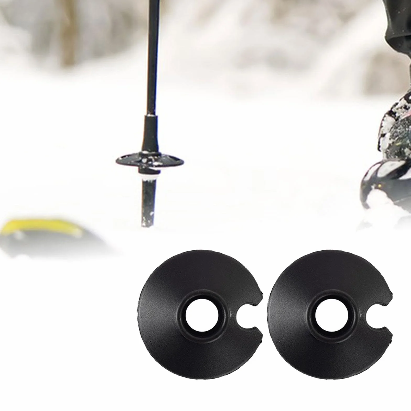 Paniers de Remplacement pour Bâtons de Ski, Rondelles de Neige en ABS Résistant au Froid, Accessoires de Pointe pour Extérieur, Noir