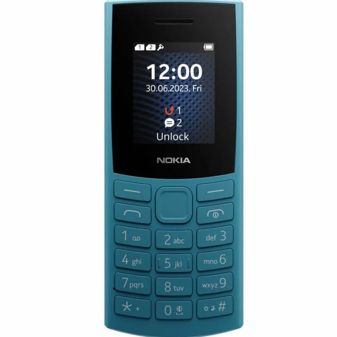 Nokia 105 4G double SIM (2023) téléphone portable, bleu océan