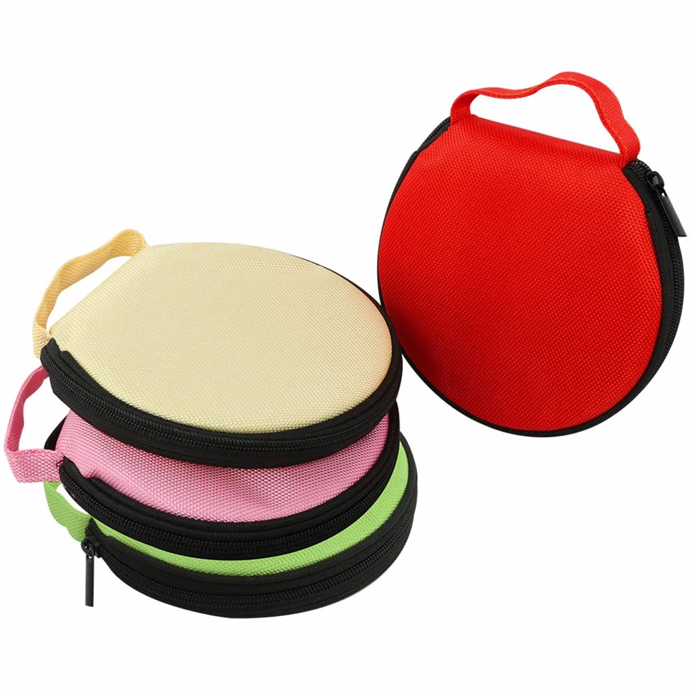 Sac De Rangement pour CD, Pochette à Glissière Rose, Tissu Oxford, 20 Disques, Taille Unique